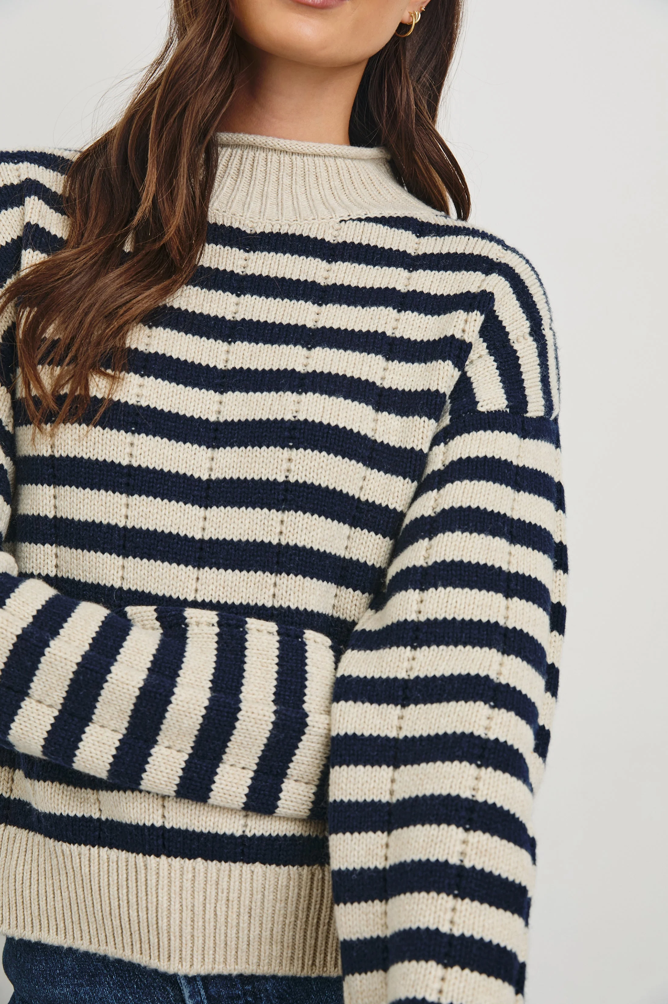 CORRINE SWEATER - OAT NAVY STRIPE - Image 2