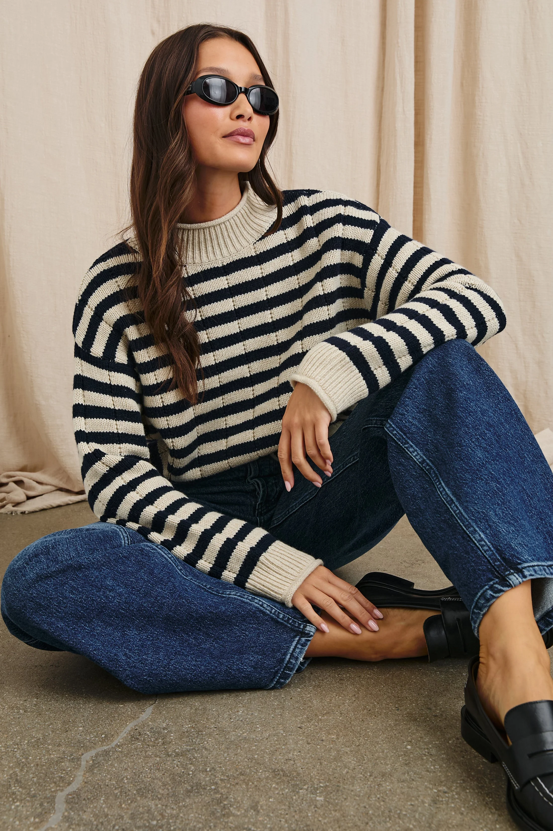CORRINE SWEATER - OAT NAVY STRIPE - Image 5