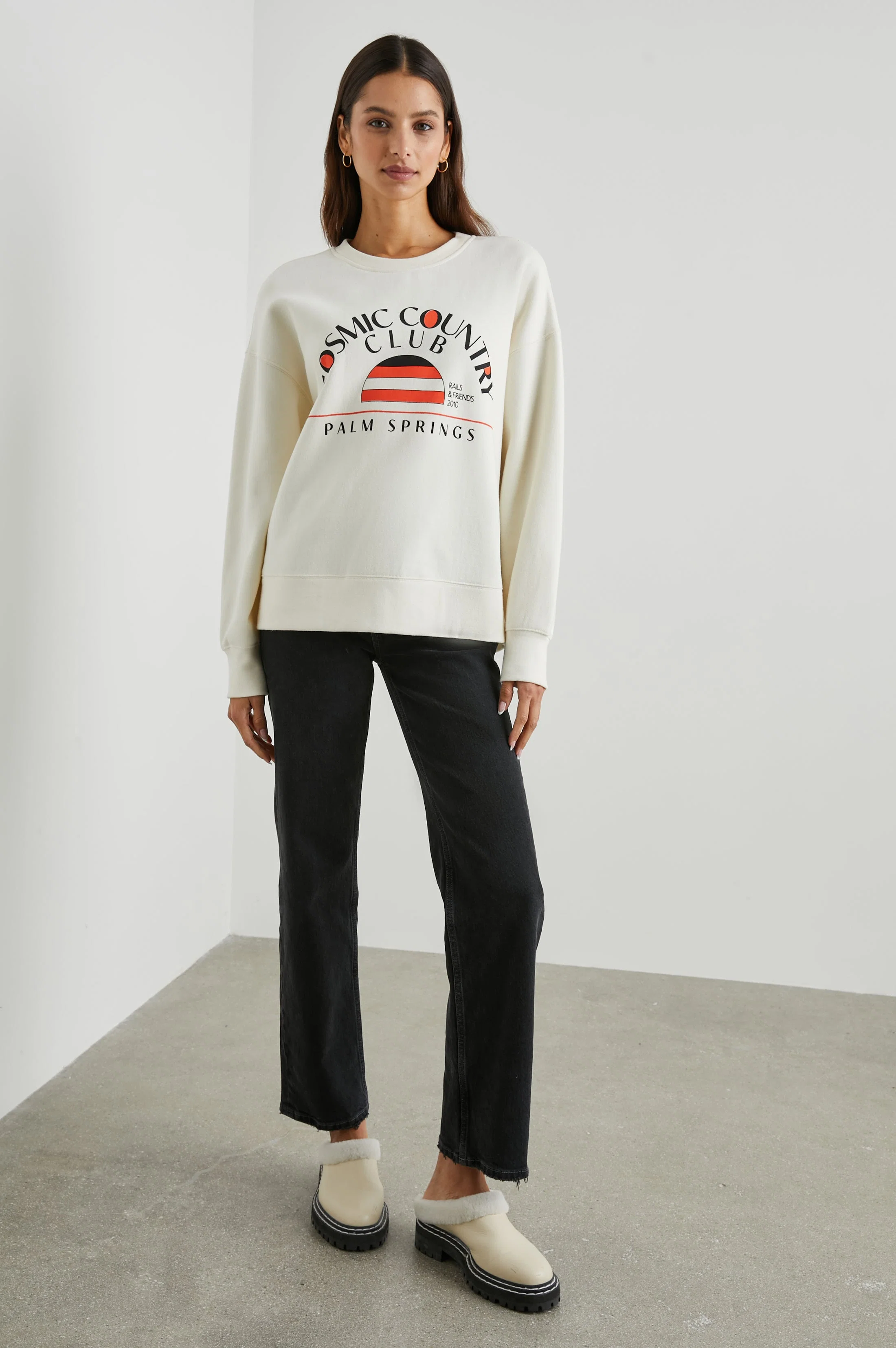 COSMIC COUNTRY CLUB SWEATSHIRT - WINTER WHITE - Image 3