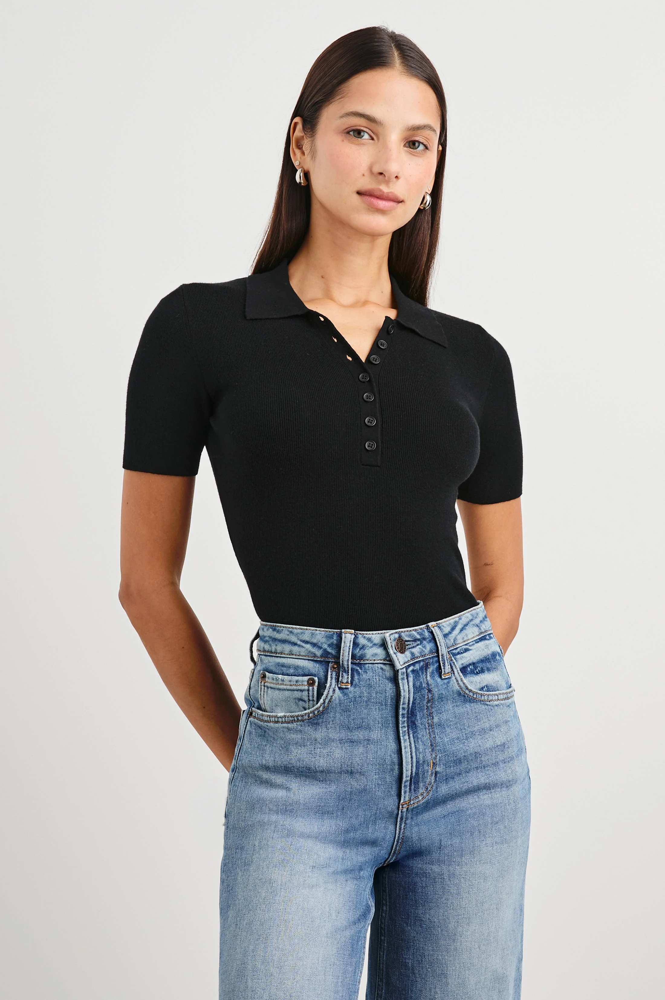 COURT POLO SHIRT - BLACK