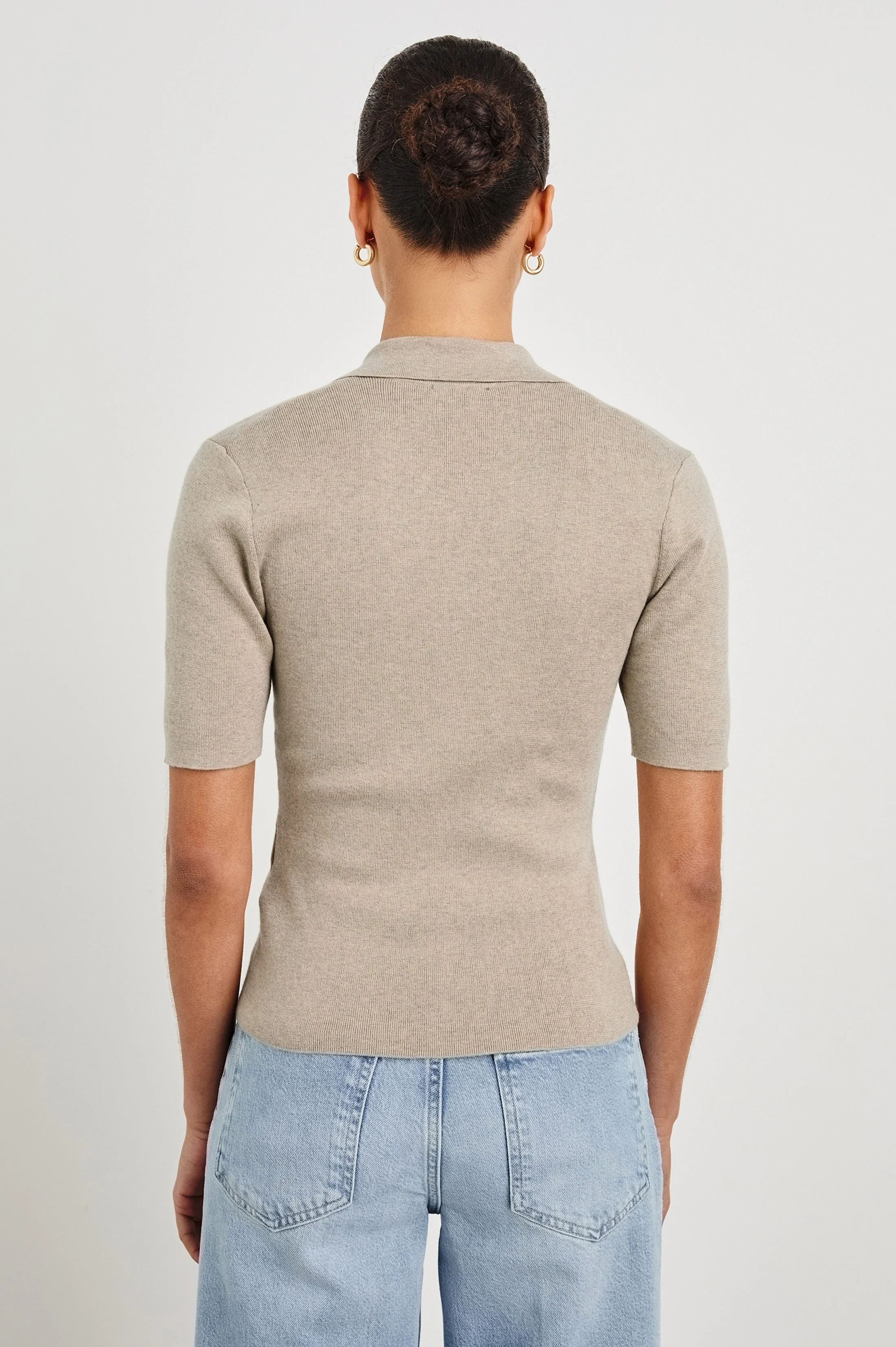 COURT POLO SHIRT - HEATHER OAT - Image 4