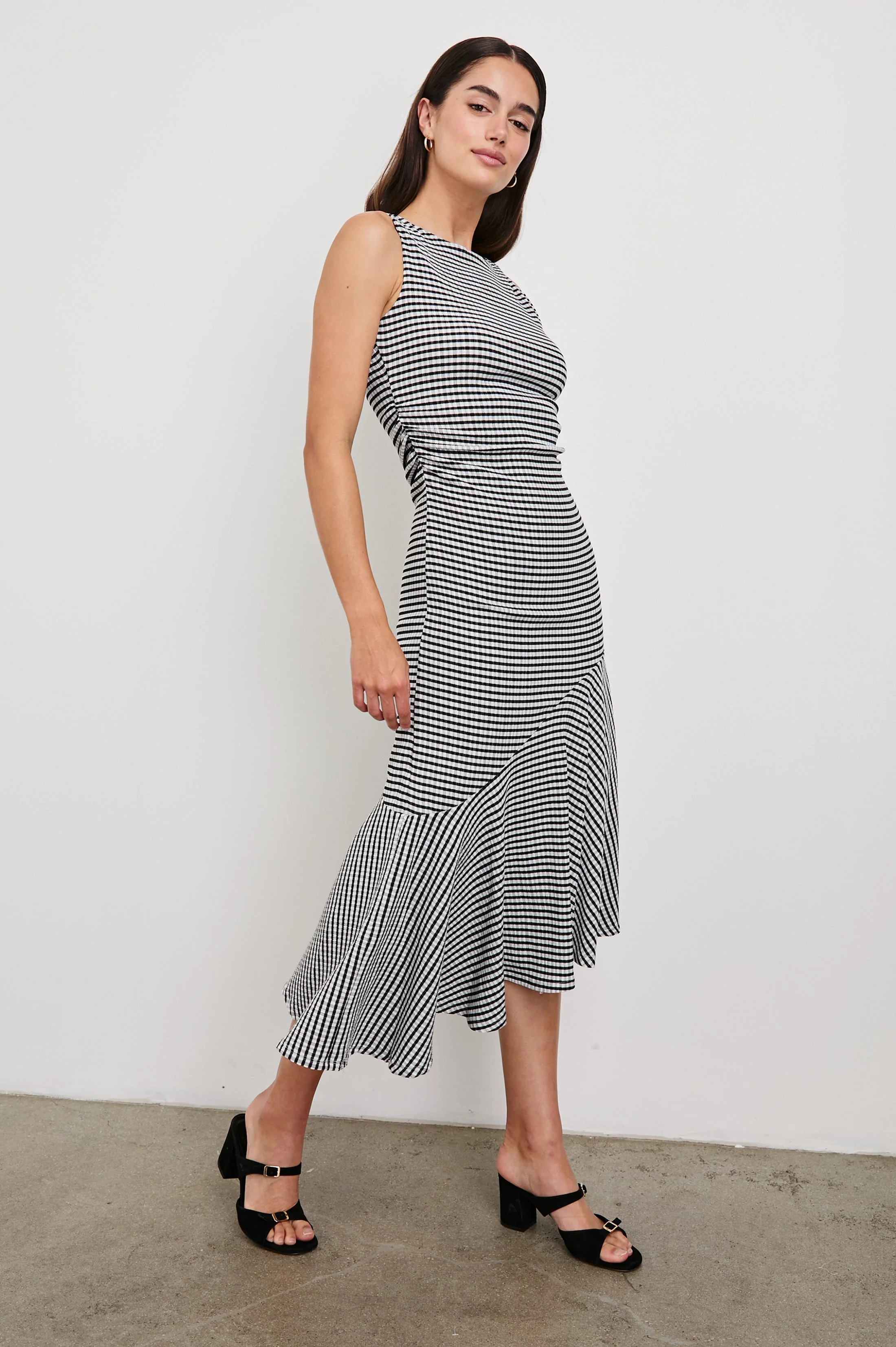 DAIJA DRESS - BLACK GINGHAM - Image 4