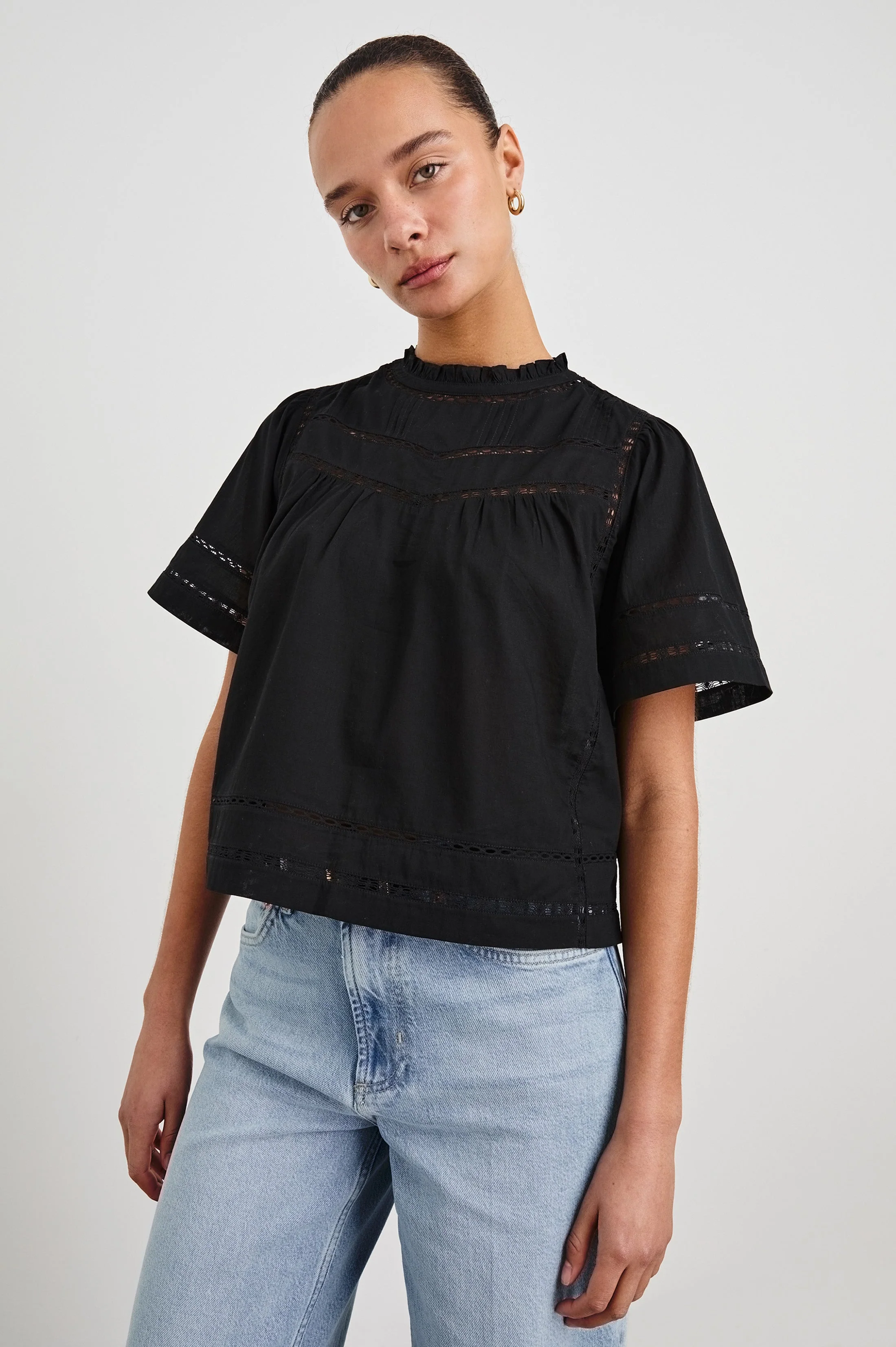 DAISY TOP - BLACK - Image 2