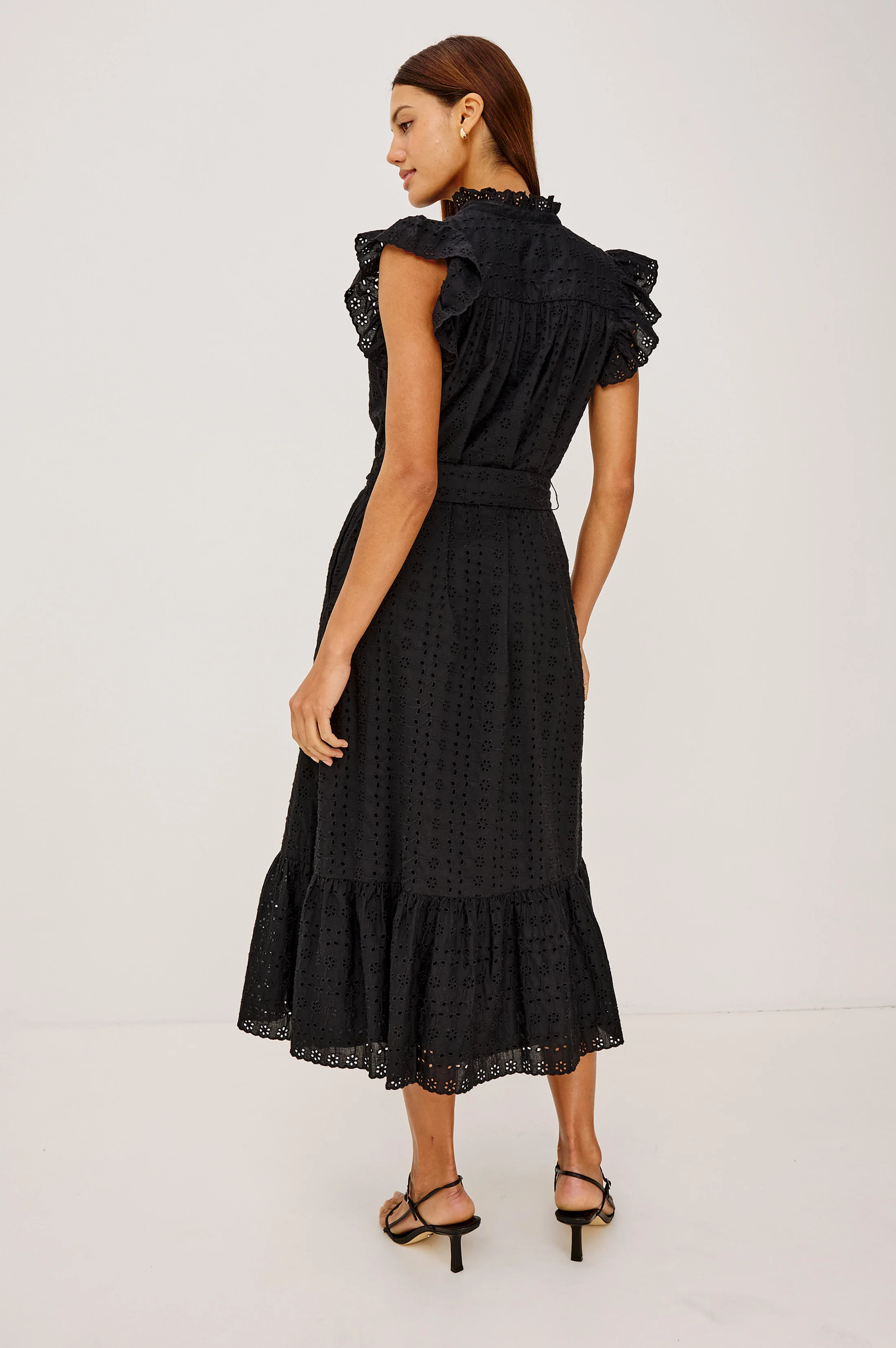DARCY DRESS - BLACK EYELET - Image 5