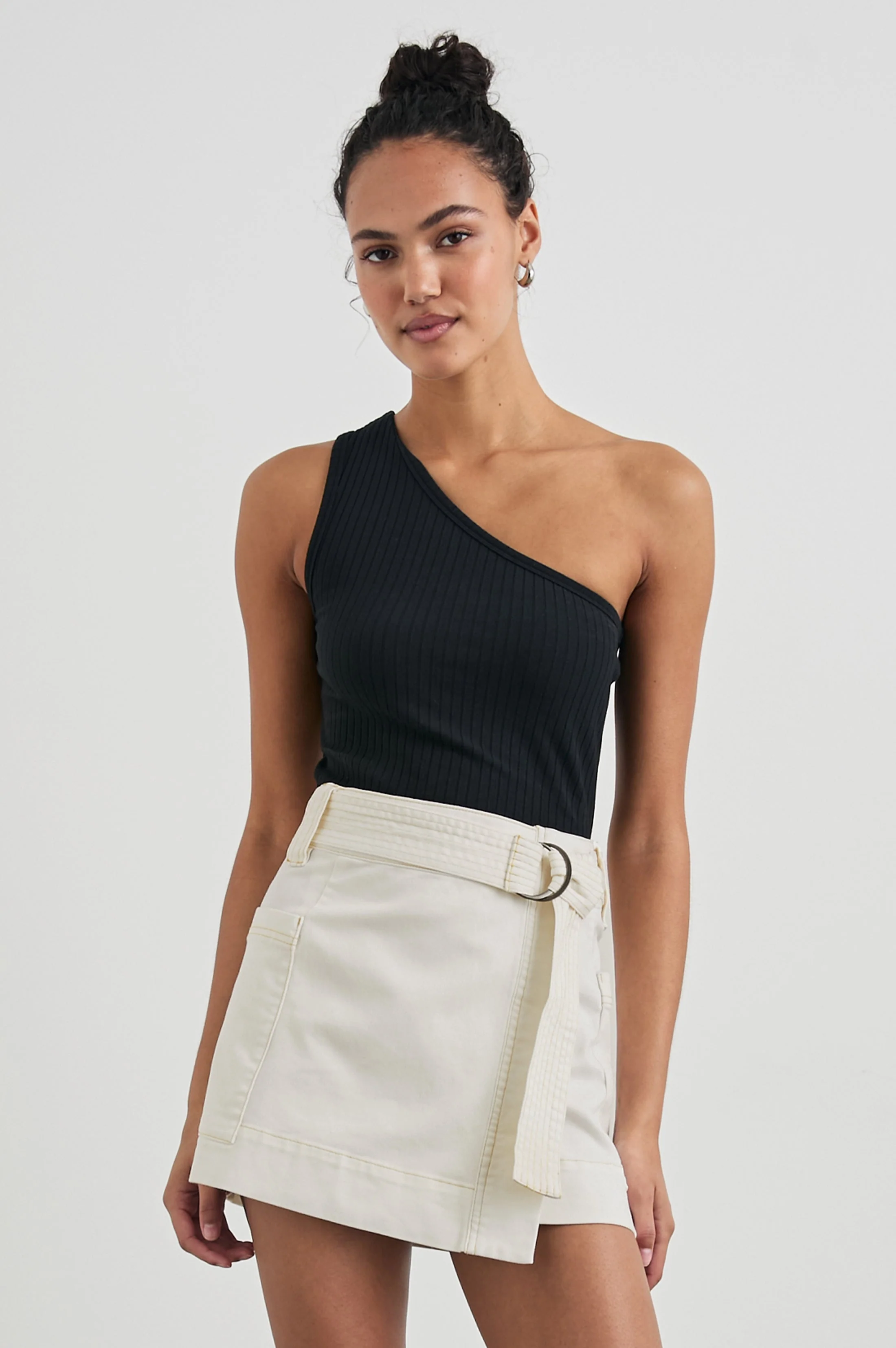 DEANNA SKIRT - VINTAGE ECRU CONTRAST STITCH - Image 3