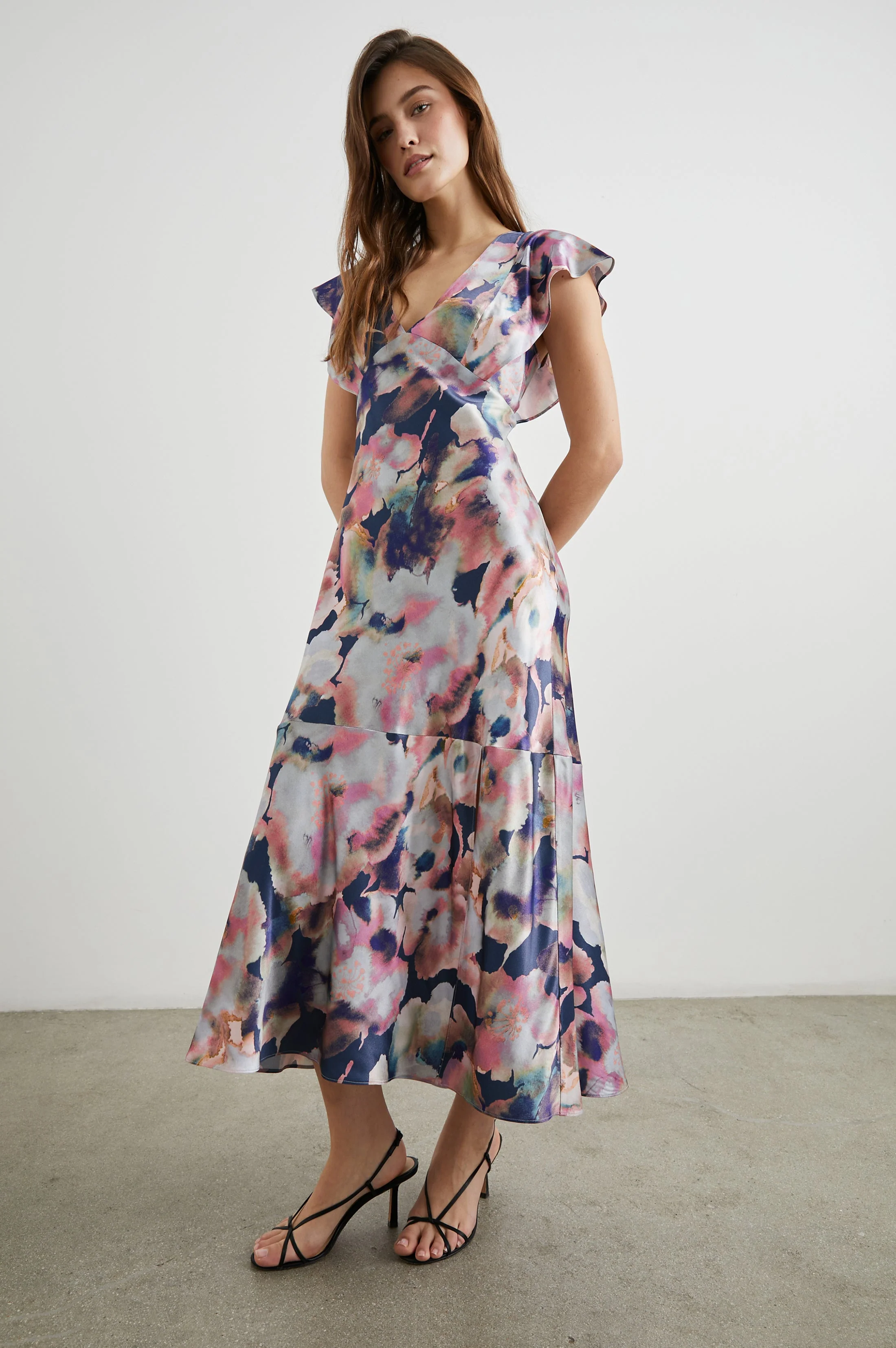 DINA DRESS - MIDNIGHT VERBENA - Image 3