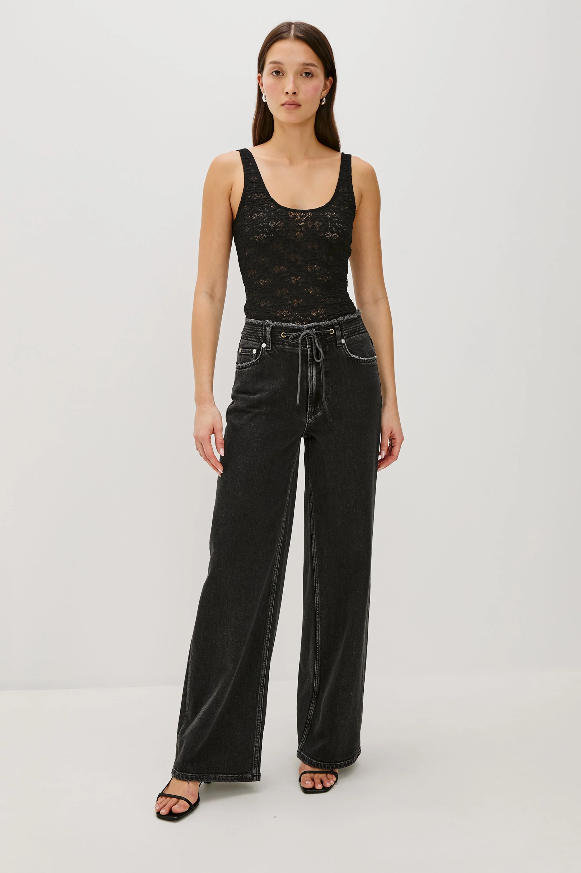 DONYA TANK - BLACK LACE - Image 4