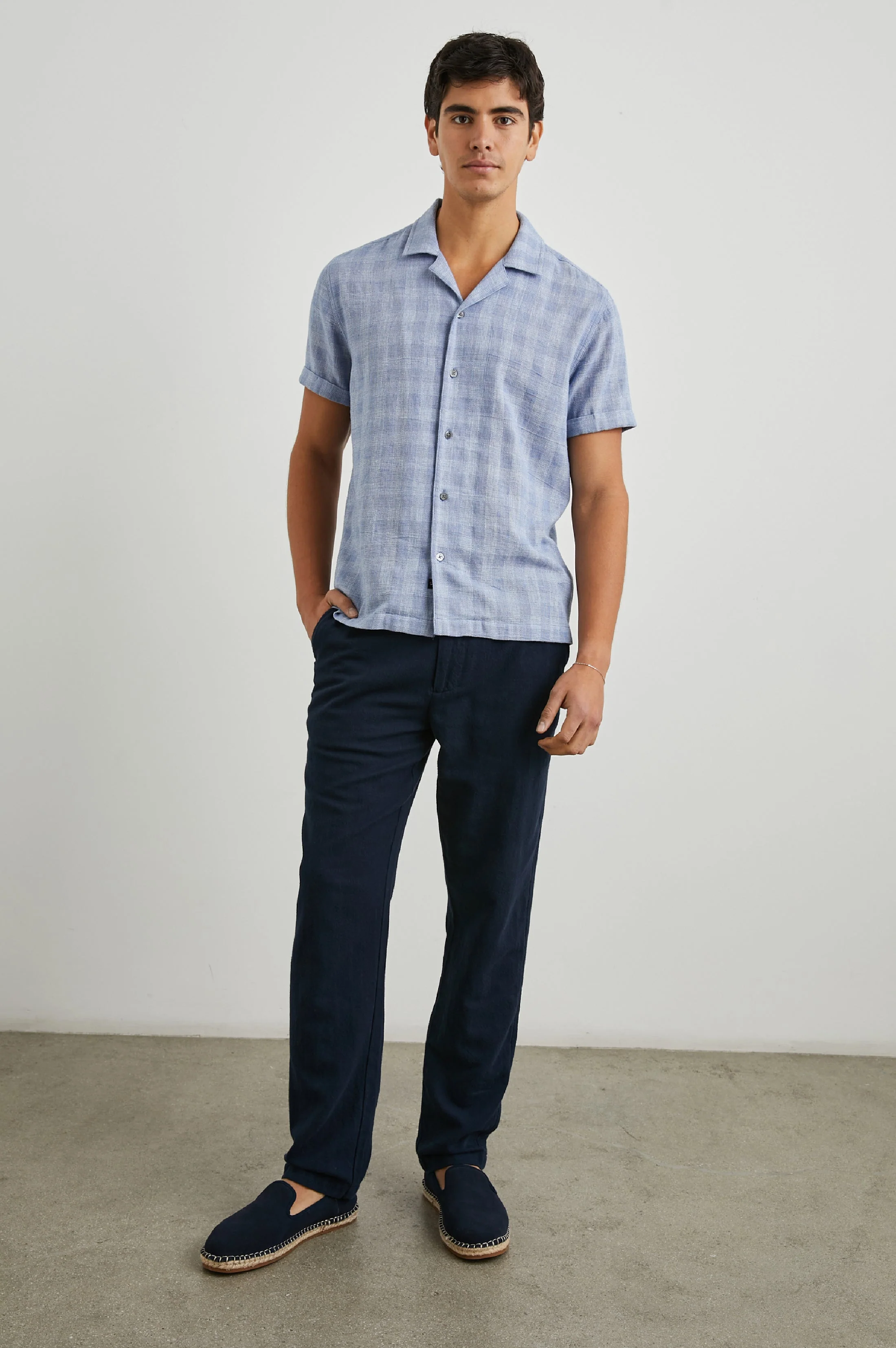 DRESDEN SHIRT - HOMESPUN BLUE GINGHAM - Image 4