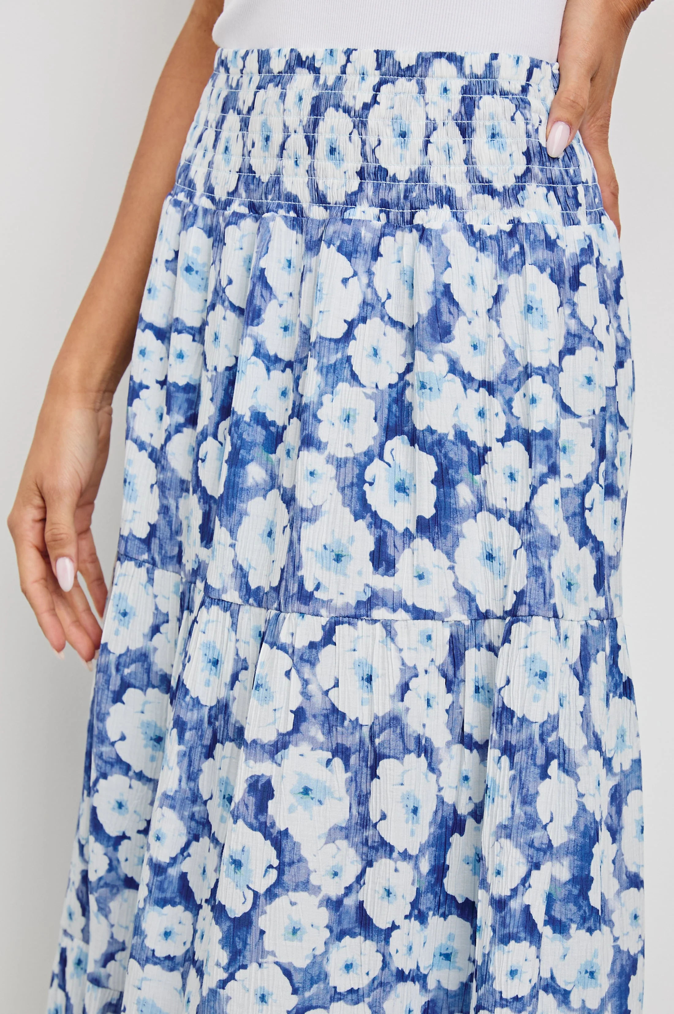 EDINA SKIRT - BLUE FLORAL - Image 2