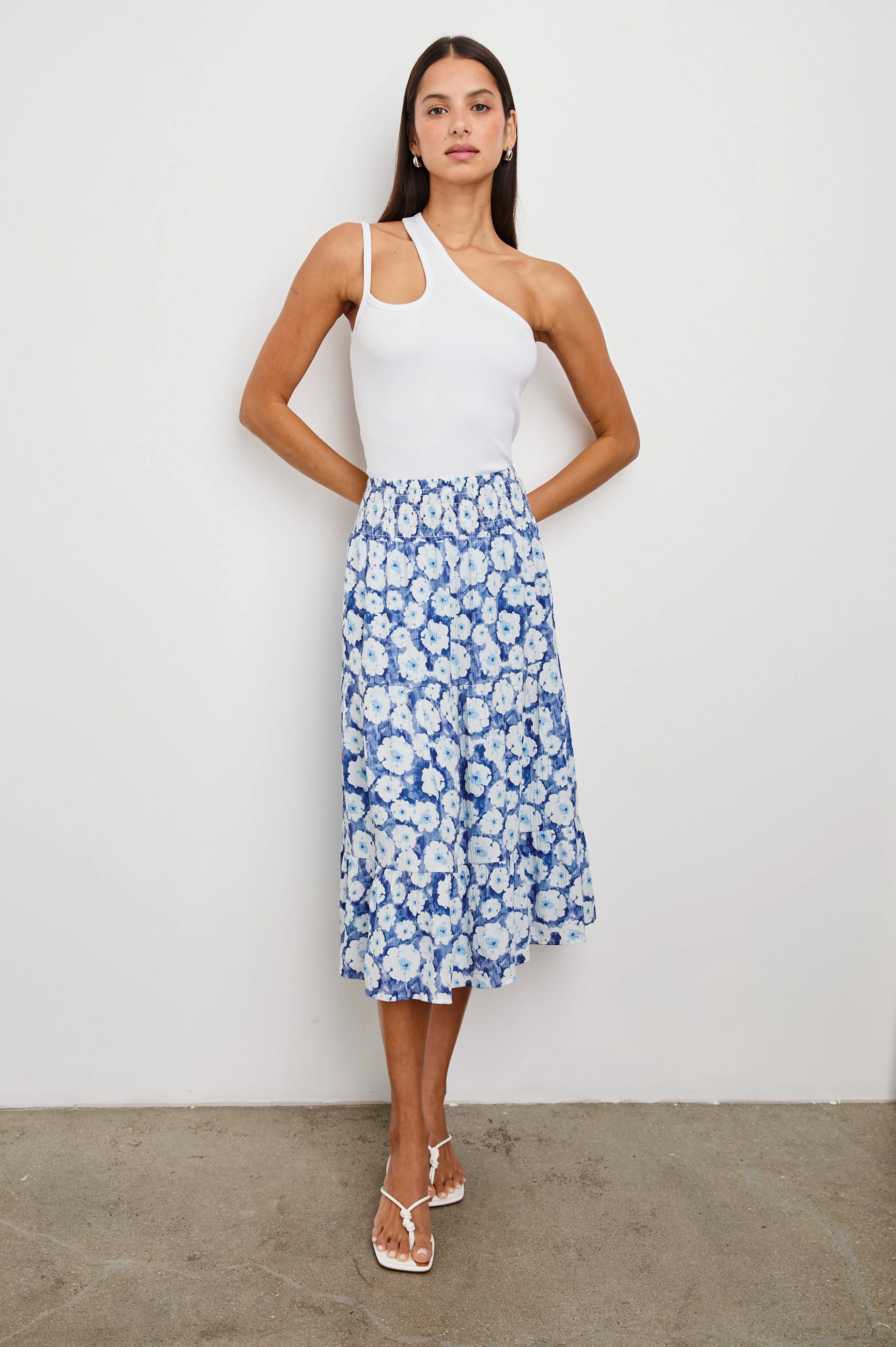 EDINA SKIRT - BLUE FLORAL - Image 3
