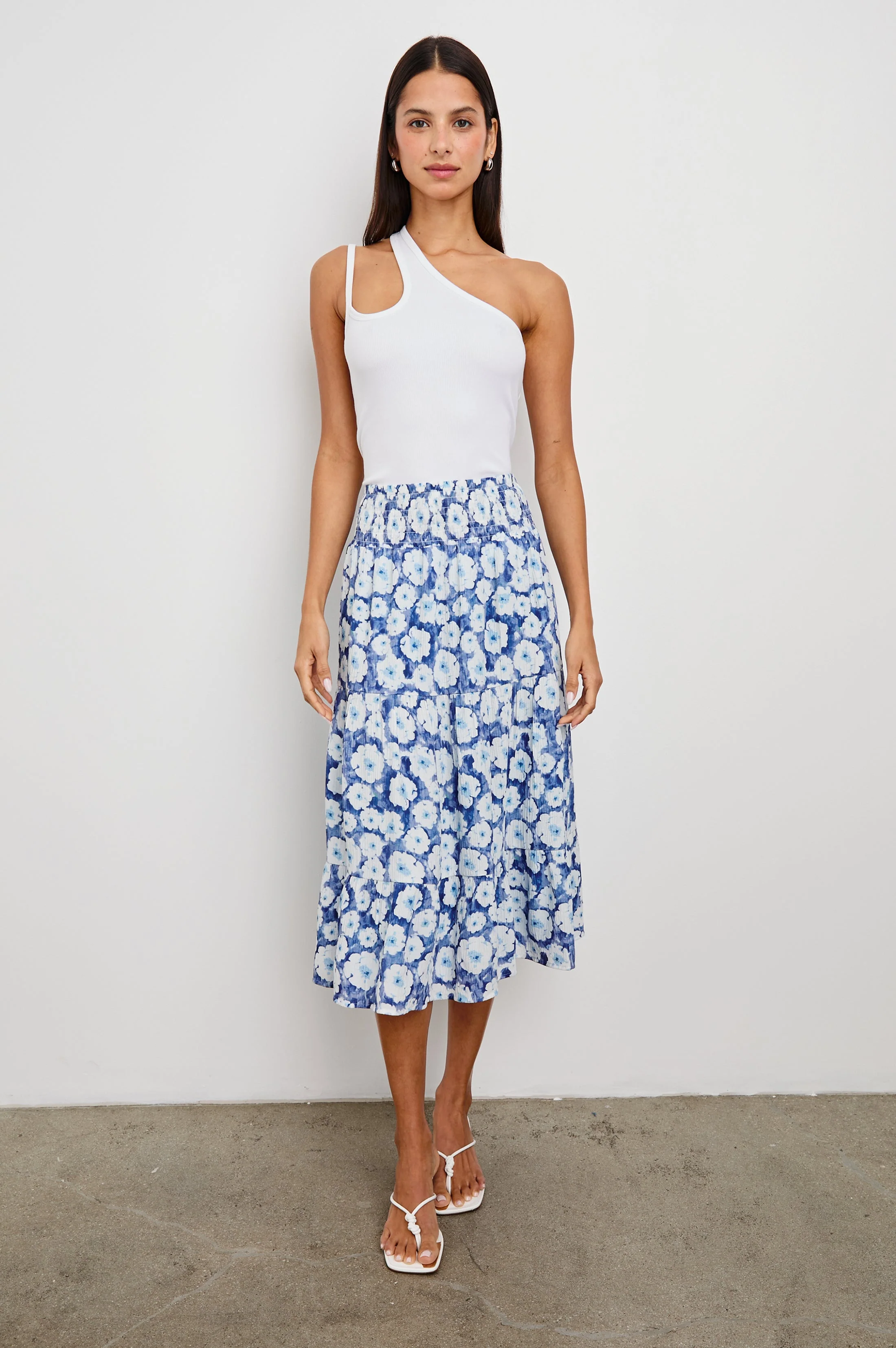 EDINA SKIRT - BLUE FLORAL - Image 4
