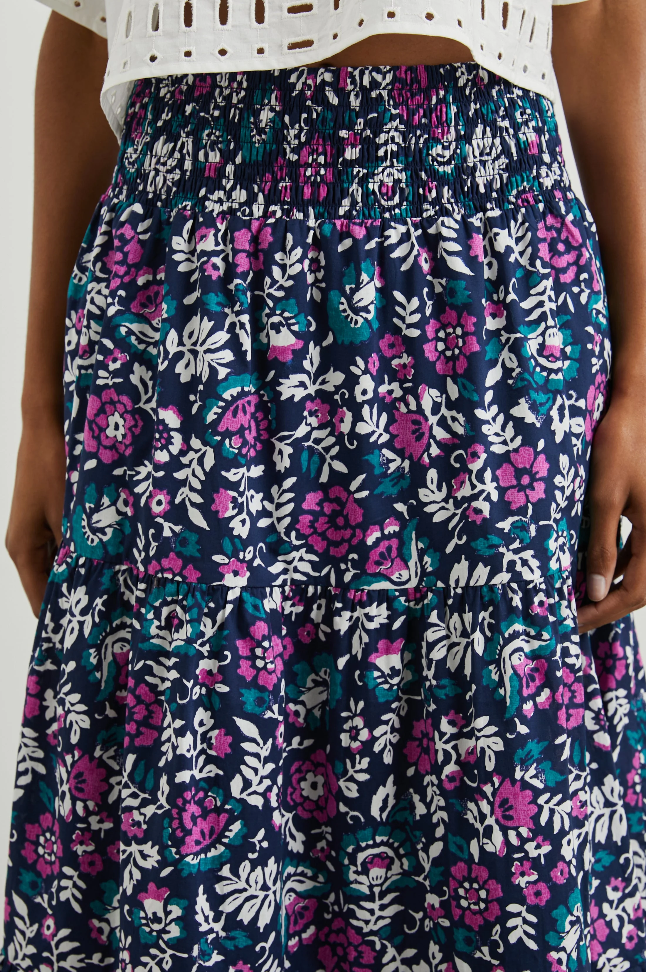 EDINA SKIRT - WOODBLOCK FLORAL - Image 2