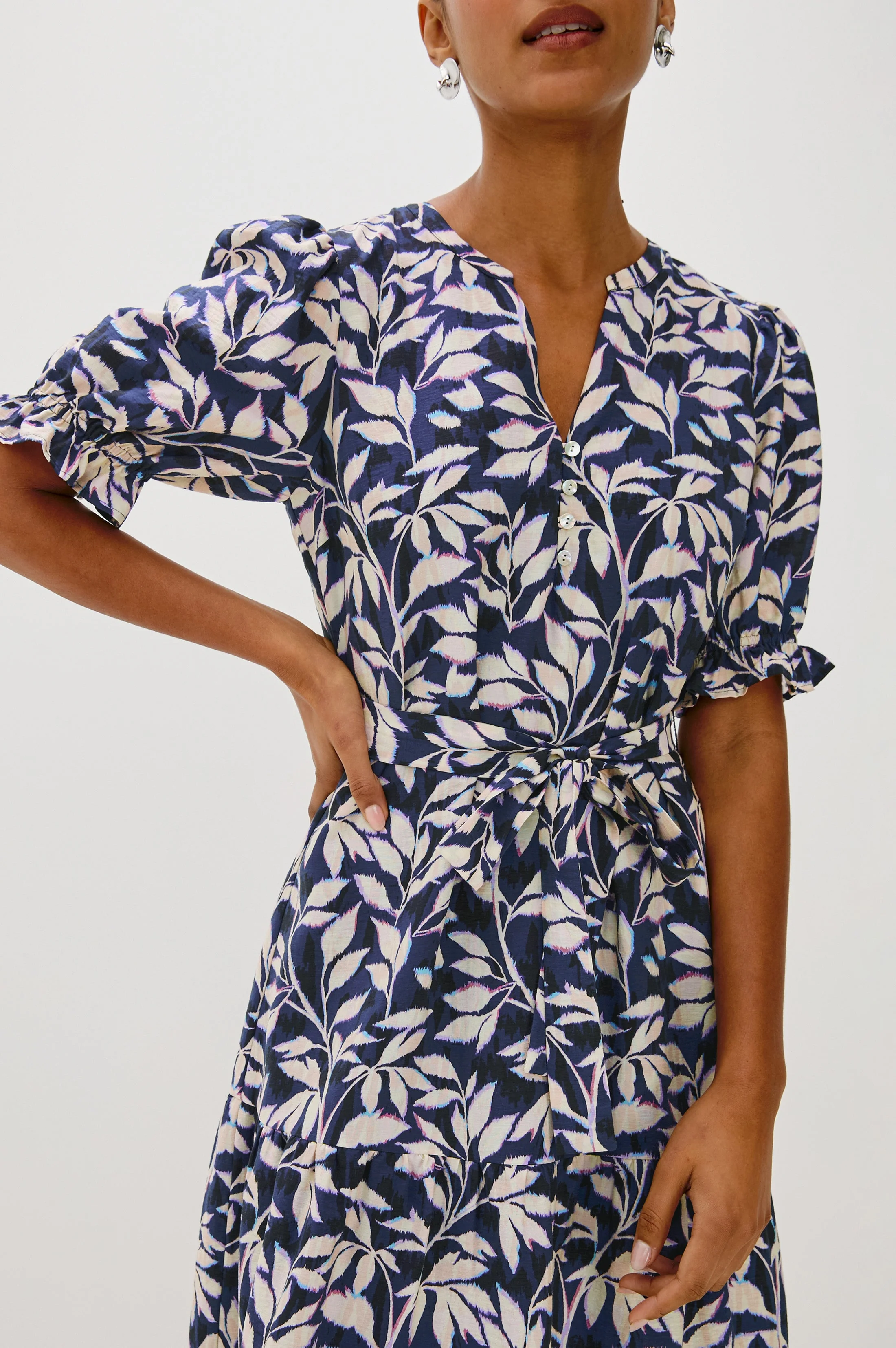 ELIANA DRESS - NAVY VINES - Image 2