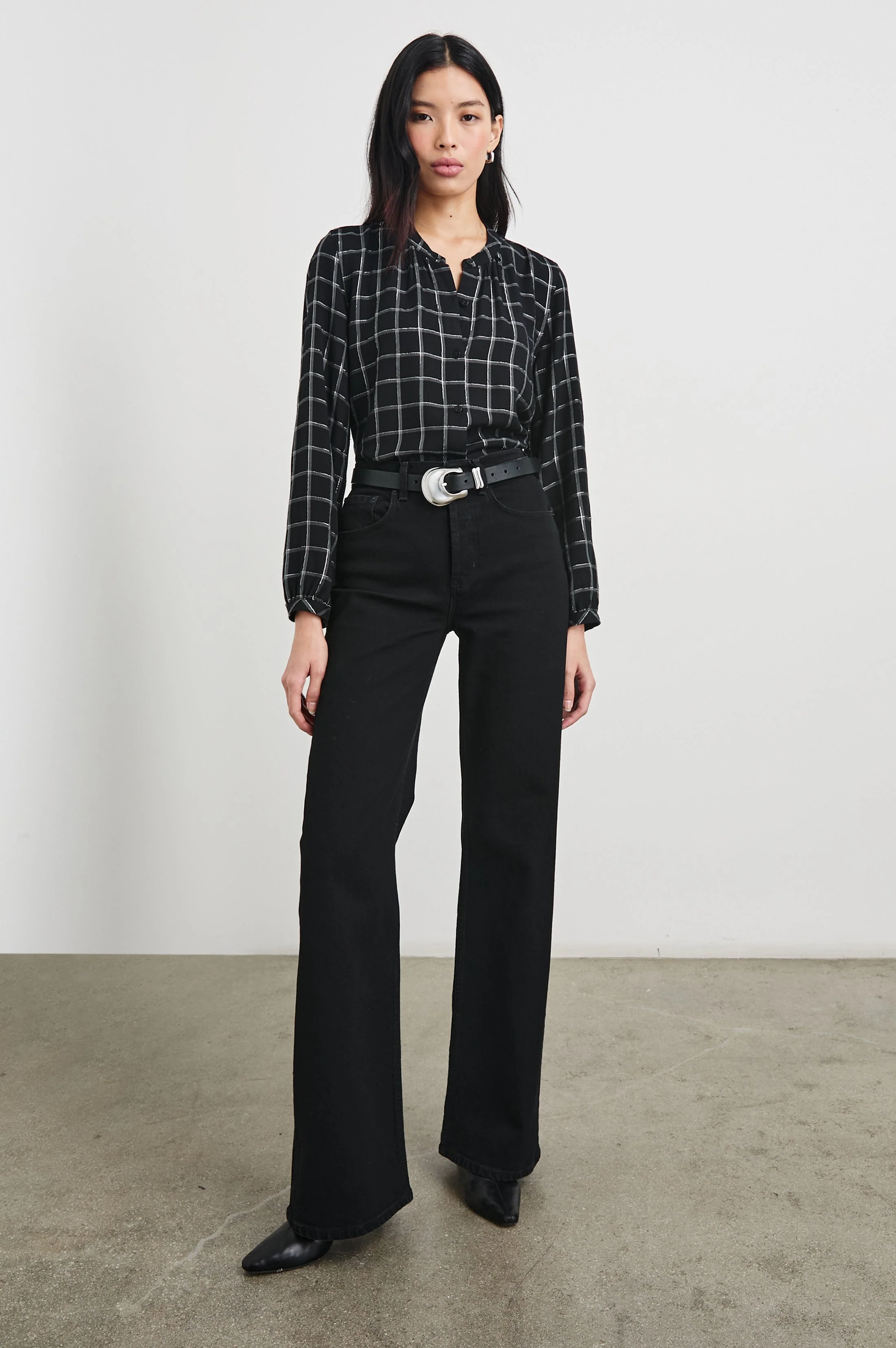 ELOISE SHIRT - SILVER CHARCOAL ONYX - Image 3