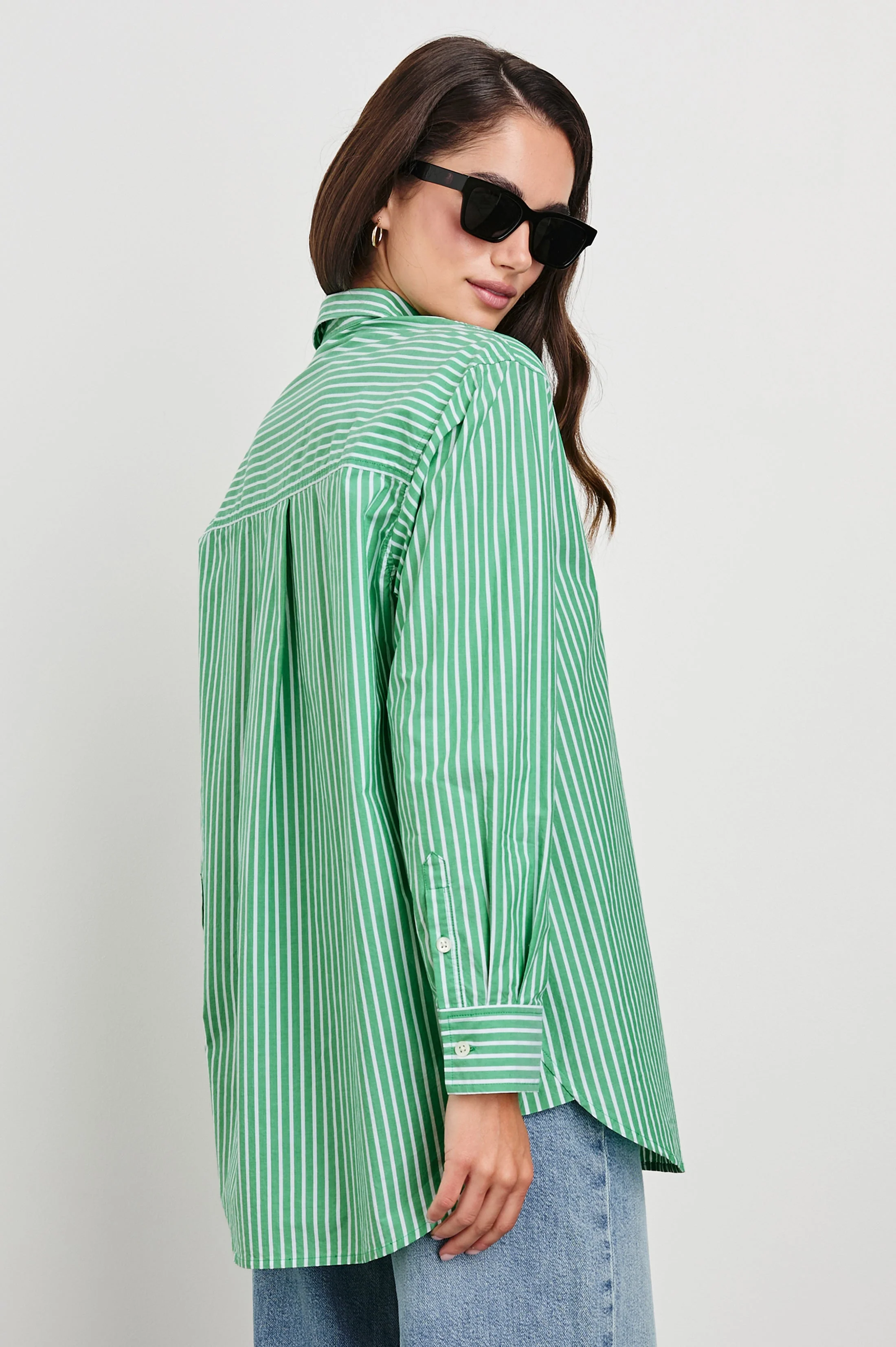 ELSA SHIRT - KELLY WHITE STRIPE - Image 5