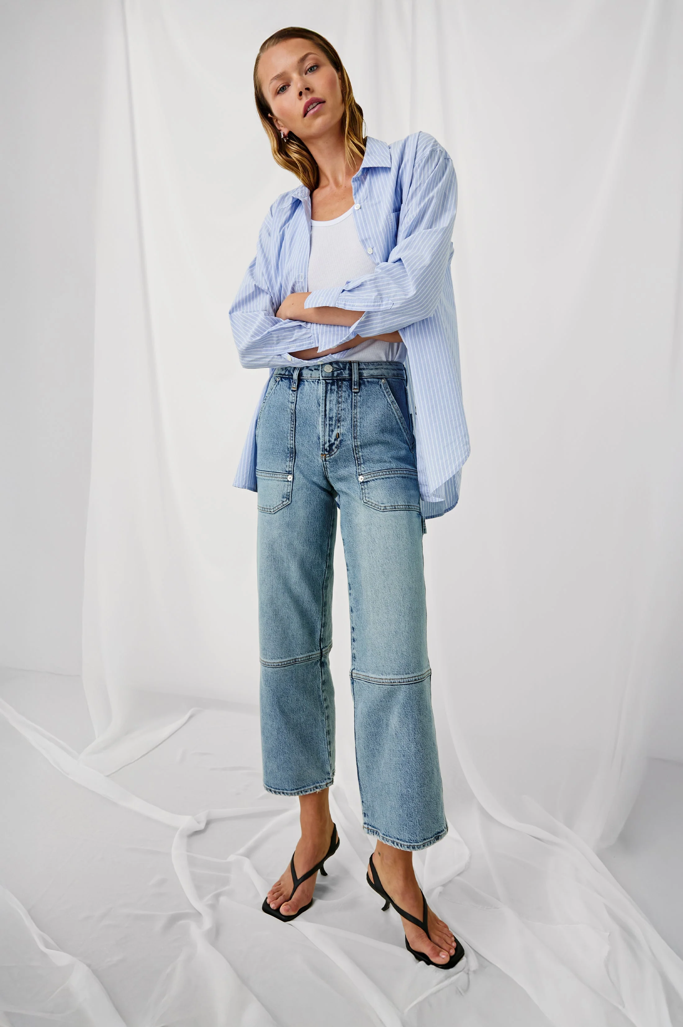 ELSA SHIRT - OXFORD WHITE STRIPE - Image 2