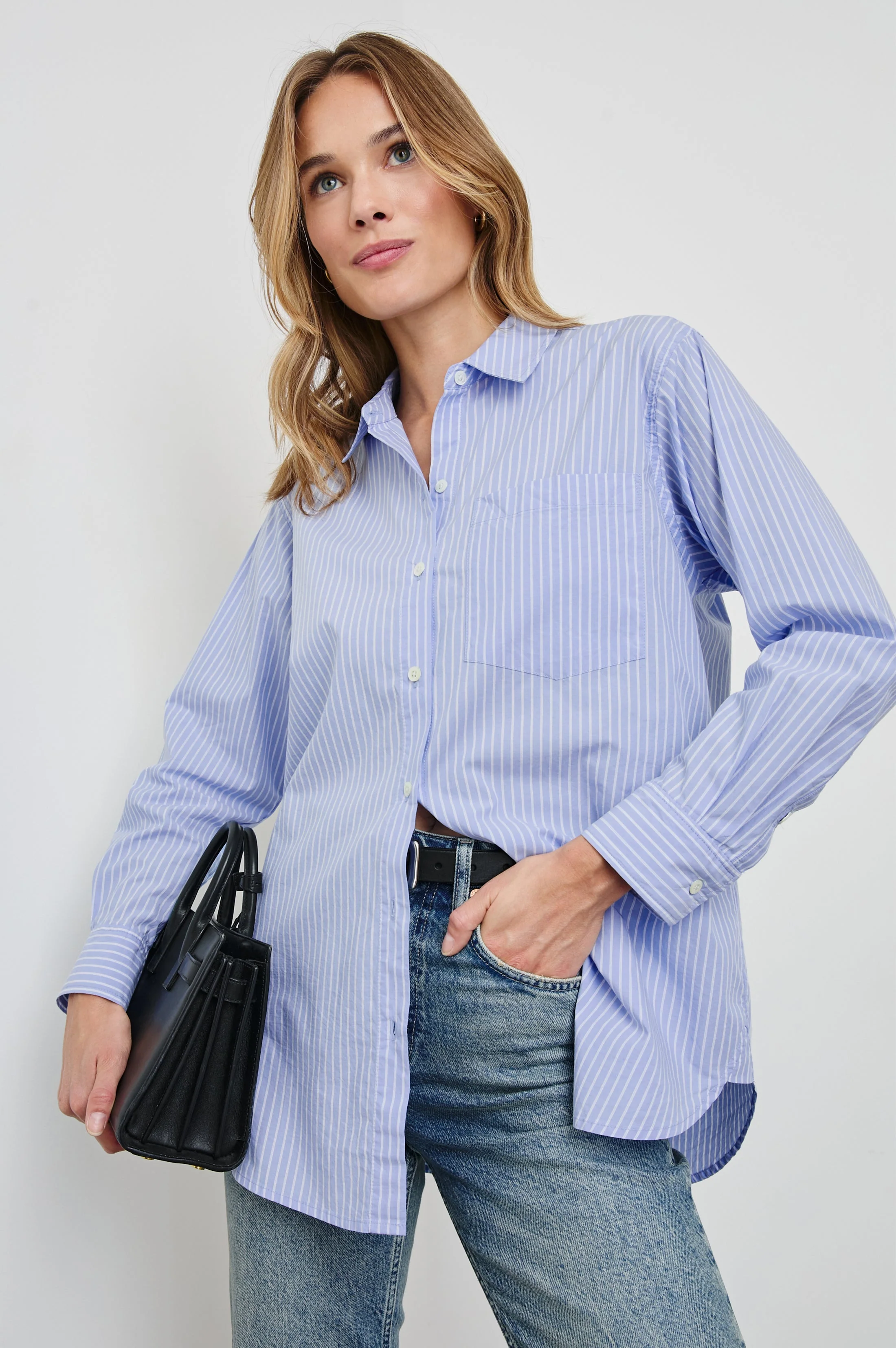 ELSA SHIRT - OXFORD WHITE STRIPE - Image 4