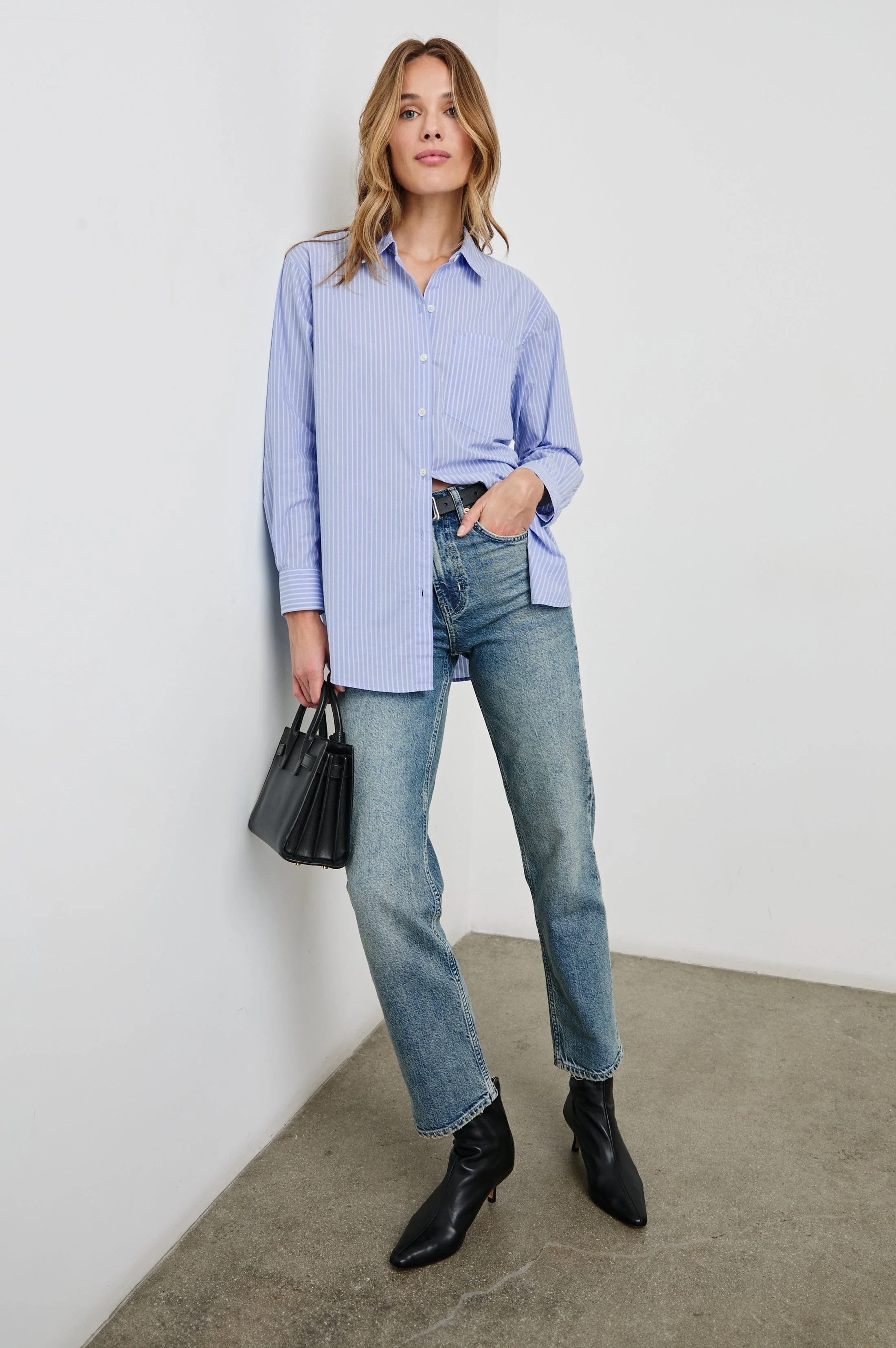 ELSA SHIRT - OXFORD WHITE STRIPE - Image 5