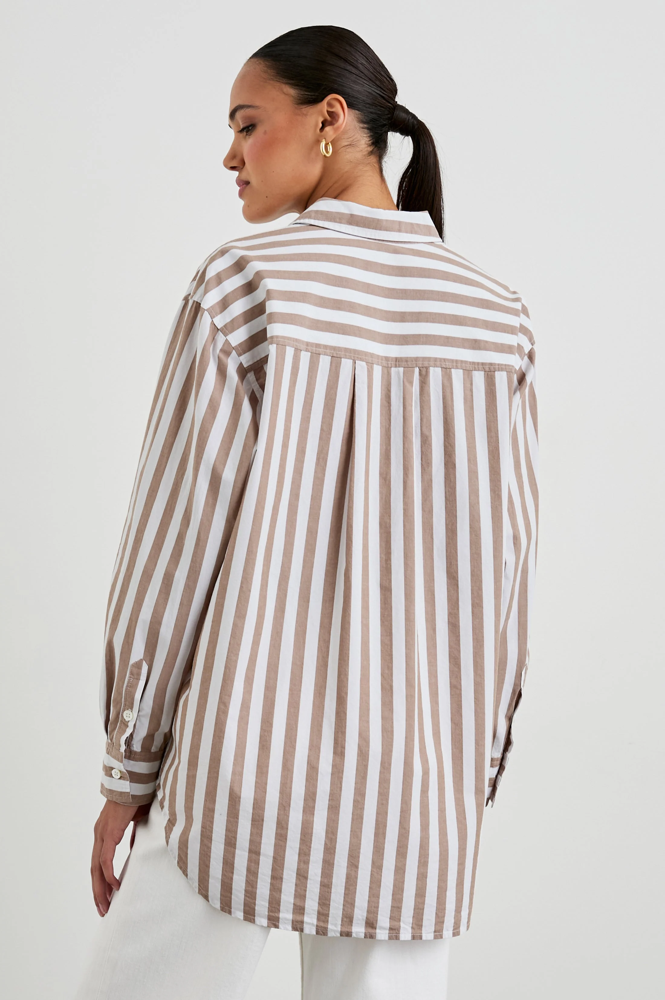 ELSA SHIRT - RUSSET WHITE STRIPE - Image 6