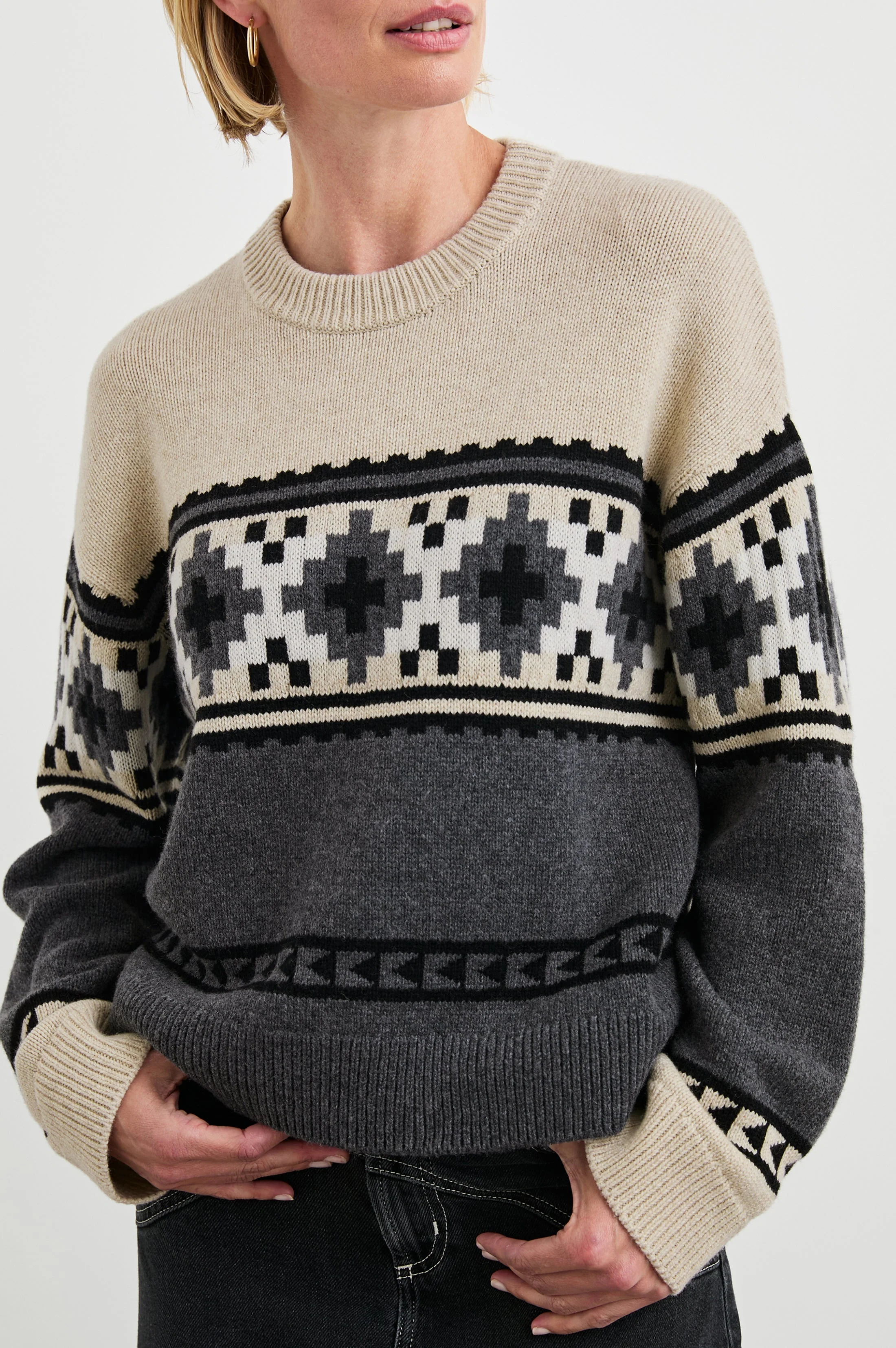 EMMA SWEATER - HEATHER FAIR ISLE - Image 2