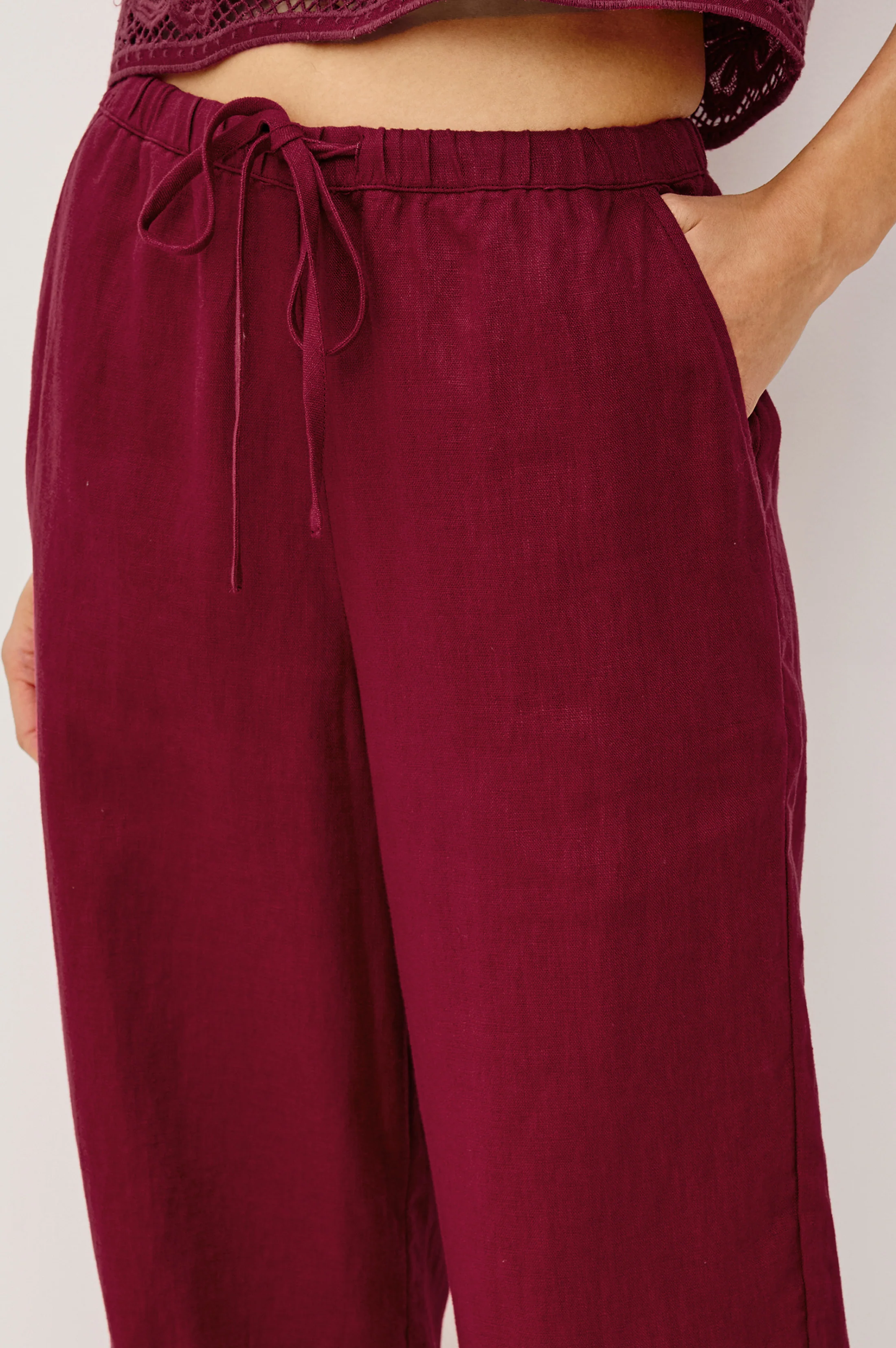 EMMIE PANT - BERRY HIBISCUS EMBROIDERY - Image 2