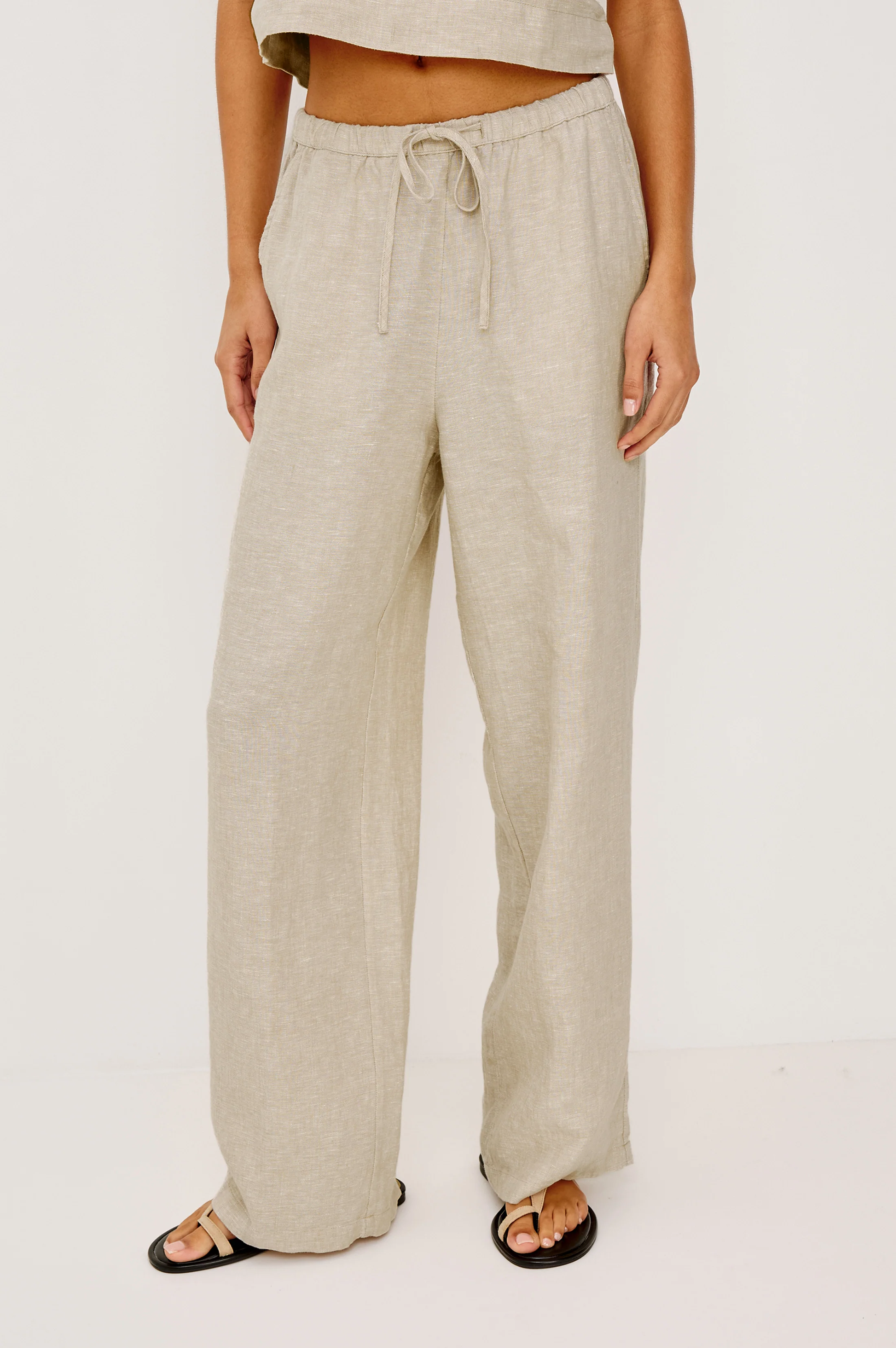 EMMIE PANT - HEATHERED FLAX
