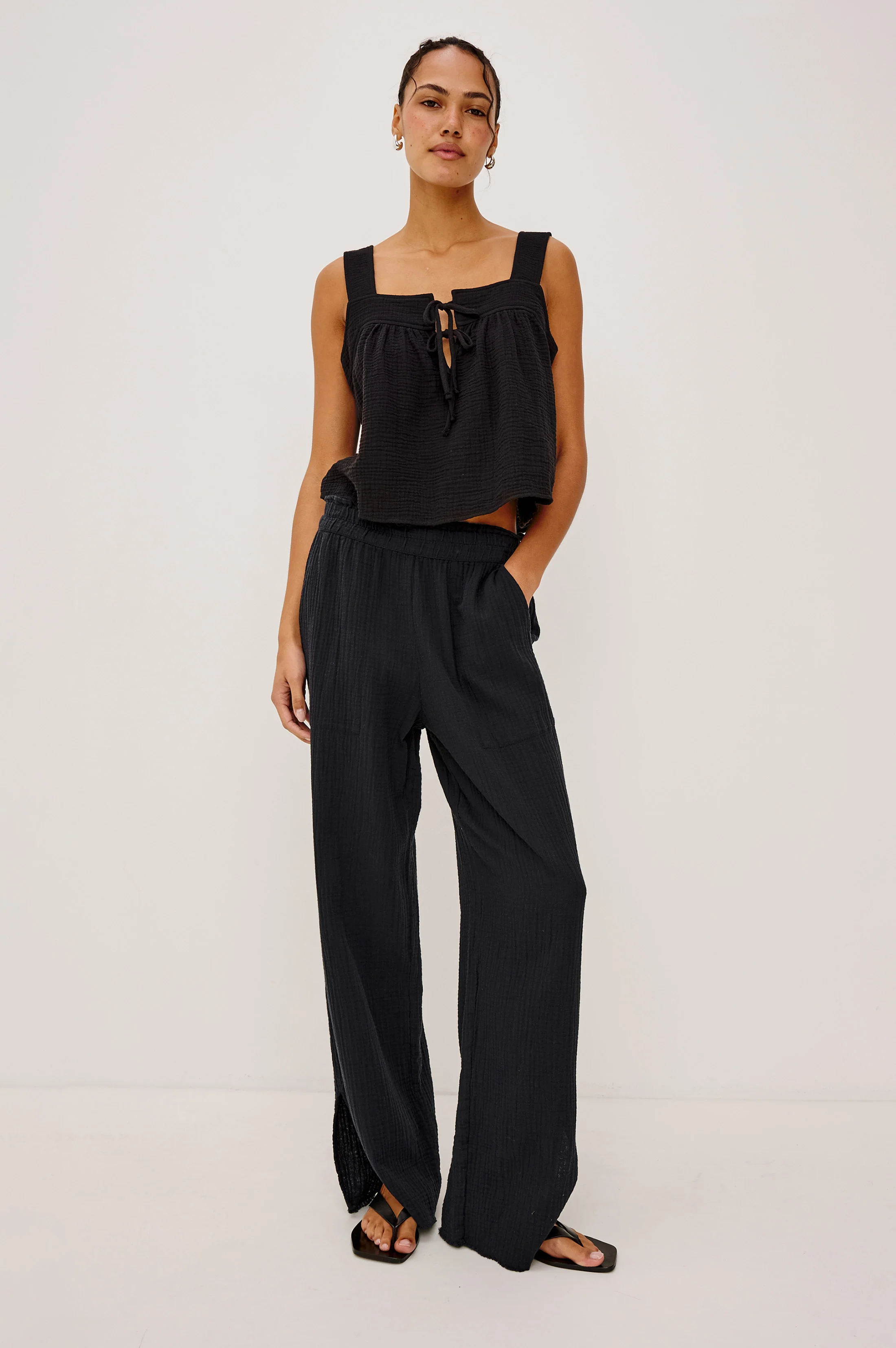 ENYA TOP - BLACK GAUZE - Image 3