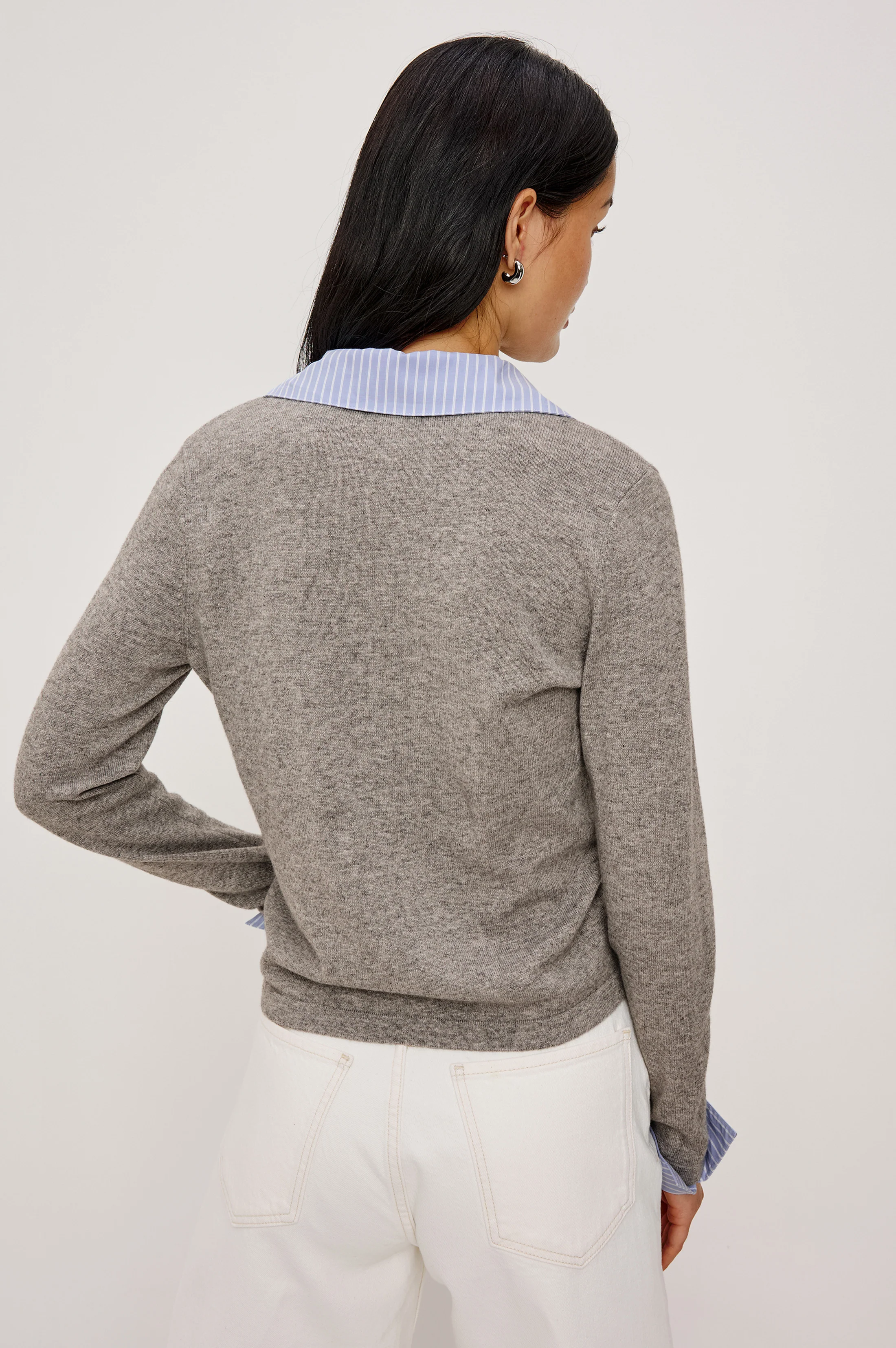 ERYN CARDIGAN - HEATHER GREY - Image 5