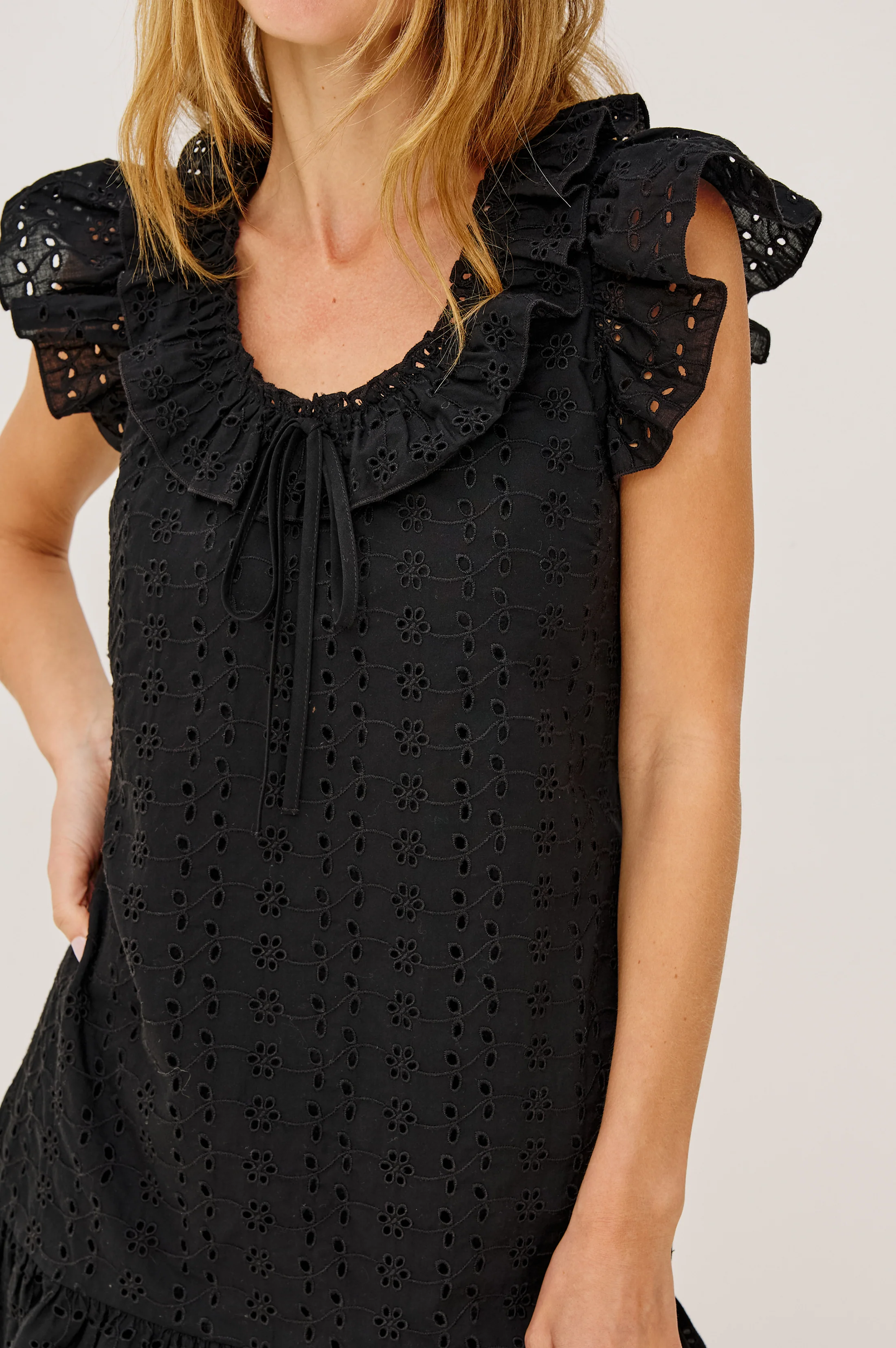 ESSIE DRESS - BLACK EYELET - Image 2