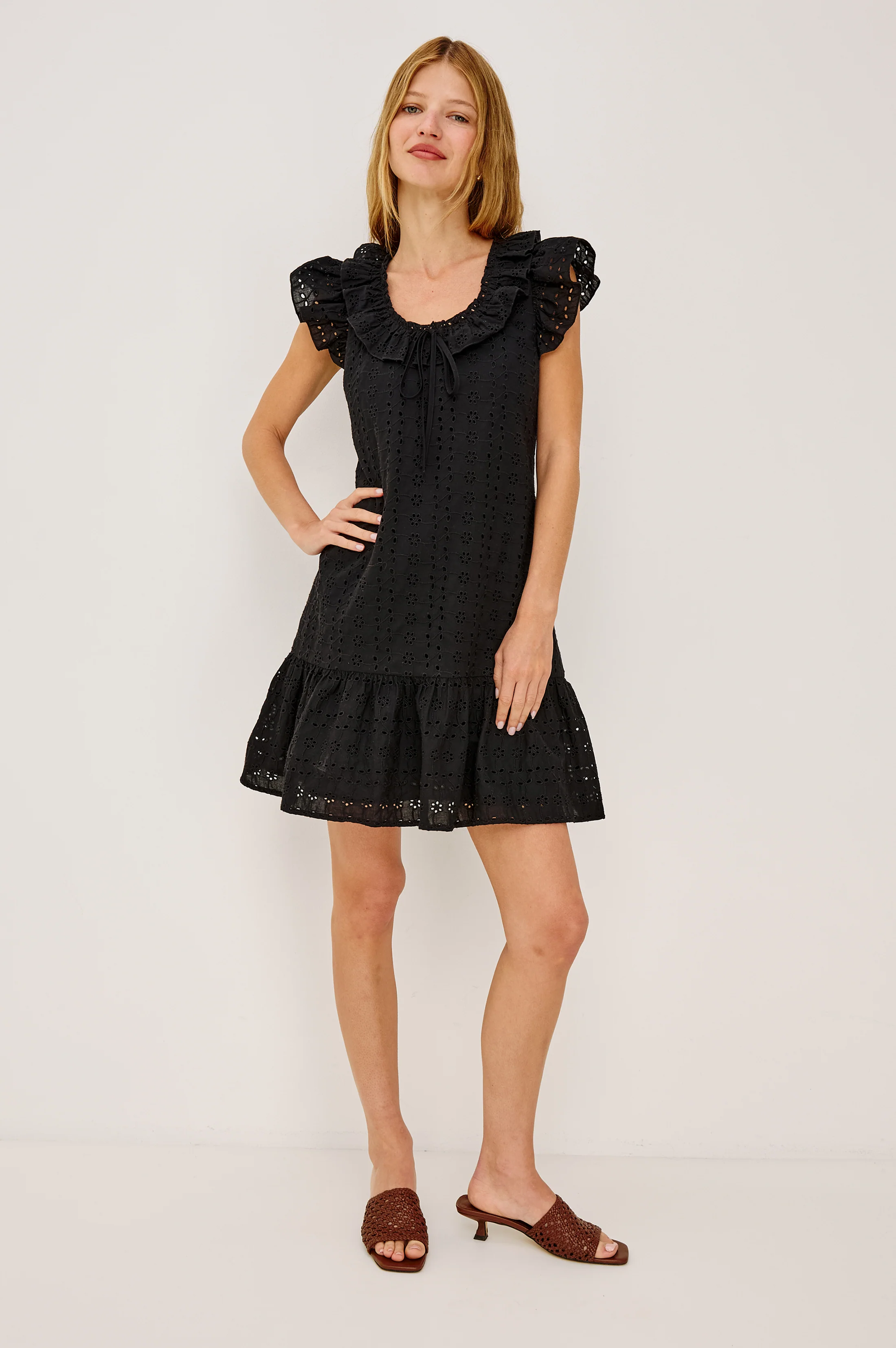 ESSIE DRESS - BLACK EYELET - Image 3