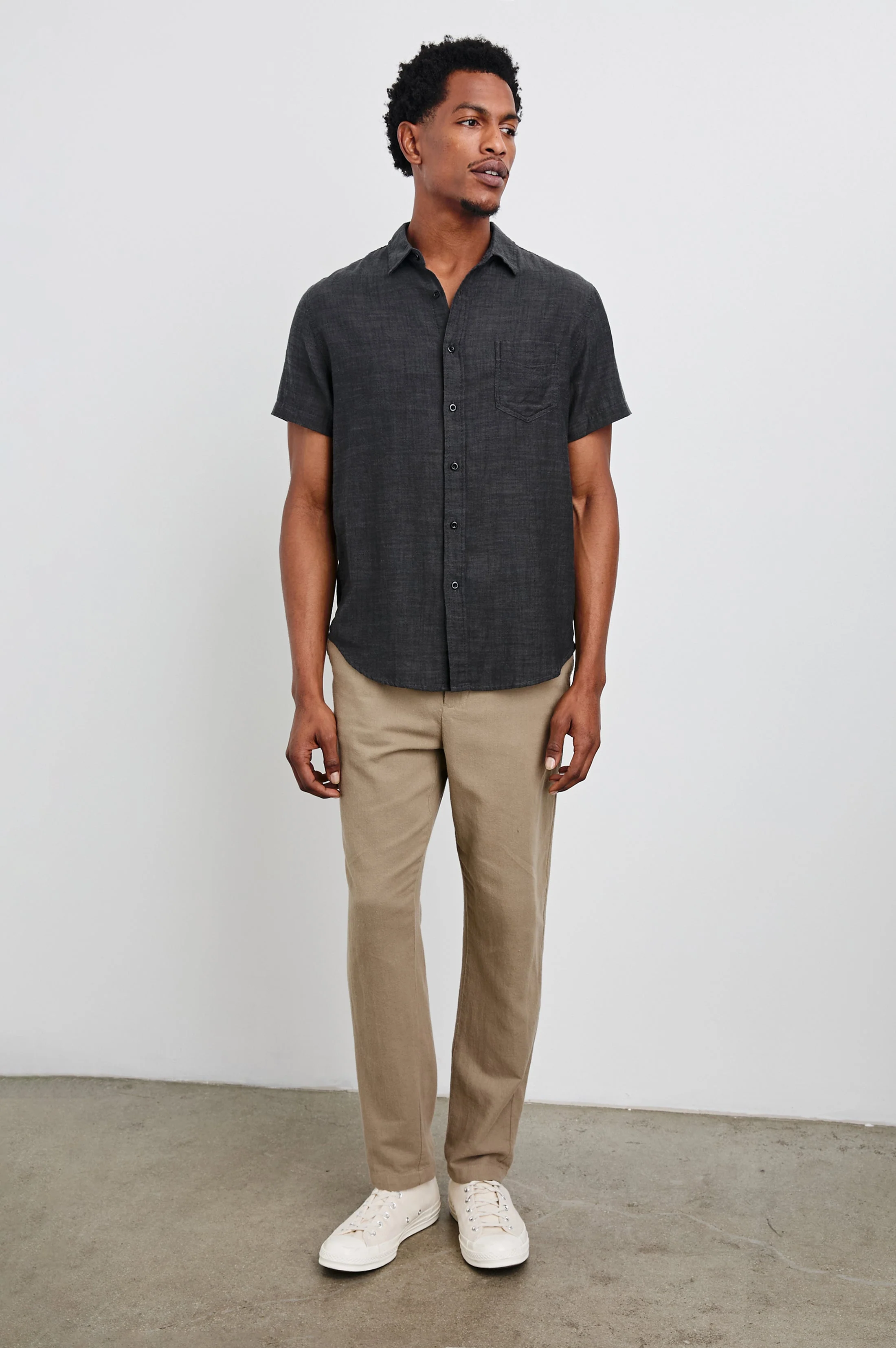 FAIRFAX SHIRT - BLACK CHAMBRAY - Image 3