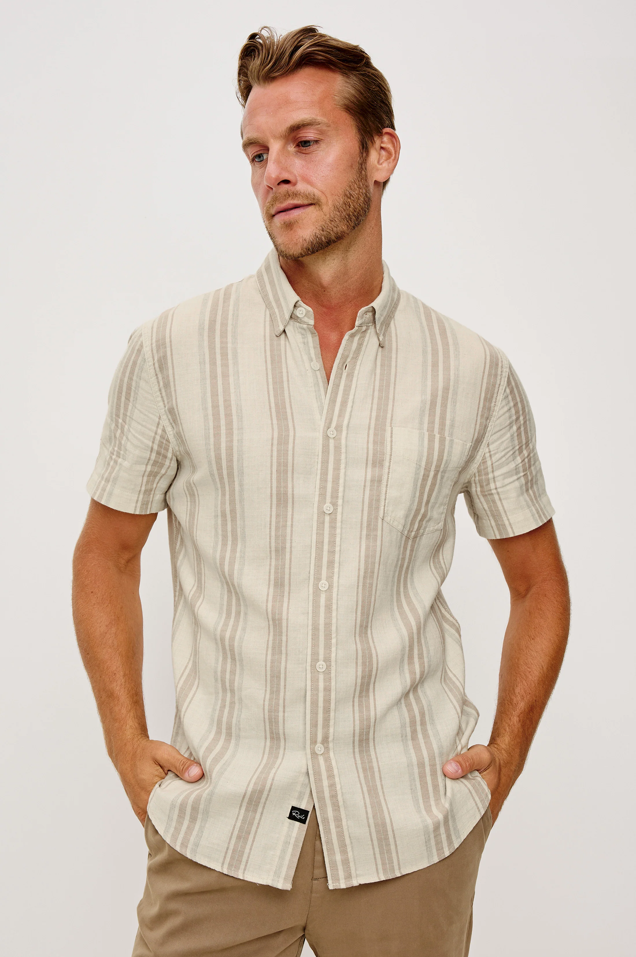 FAIRFAX SHIRT - HEATHER DUNE STRIPE - Image 4