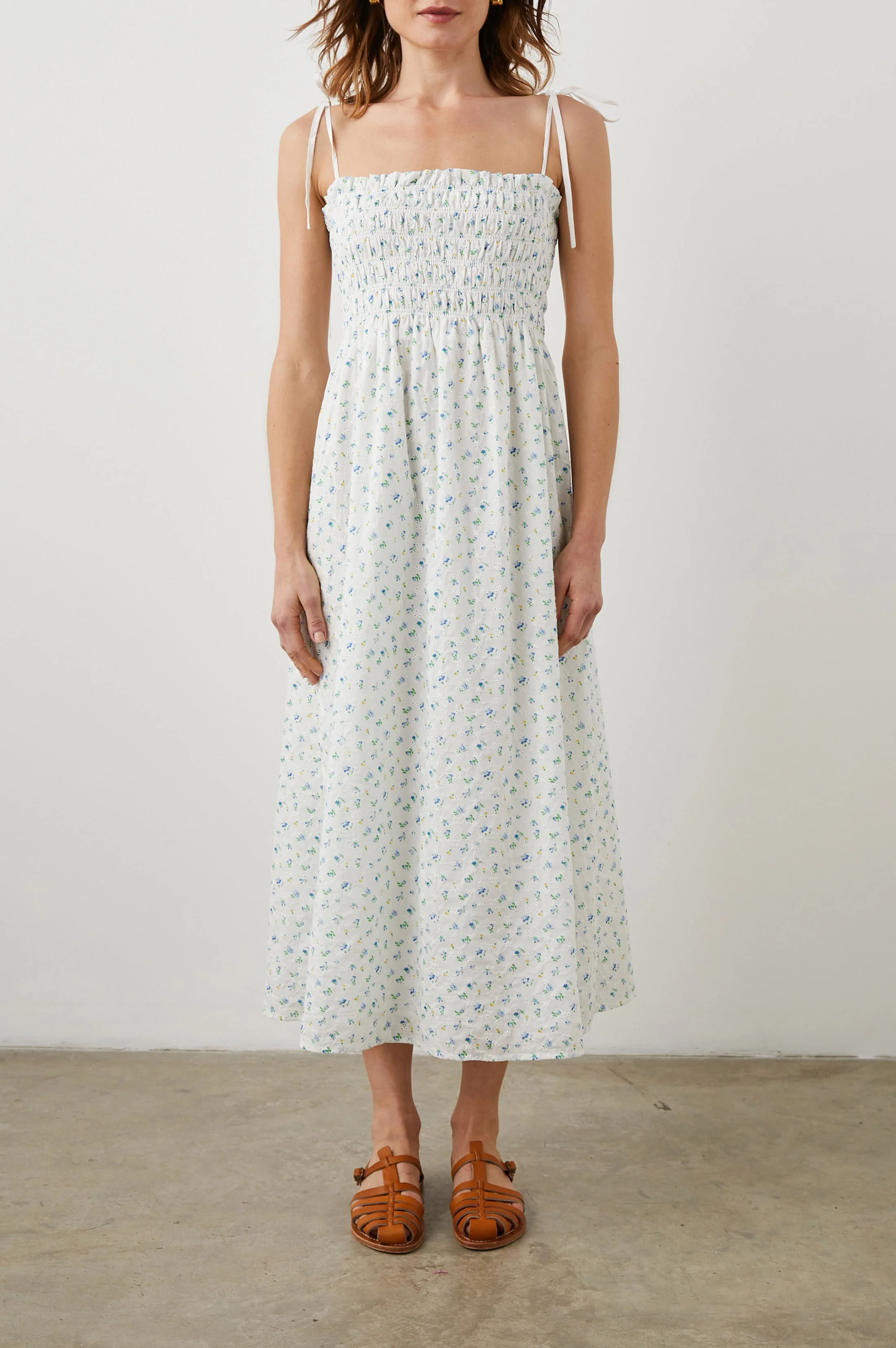 FAITH DRESS - BLUEBELL EYELET - Image 3