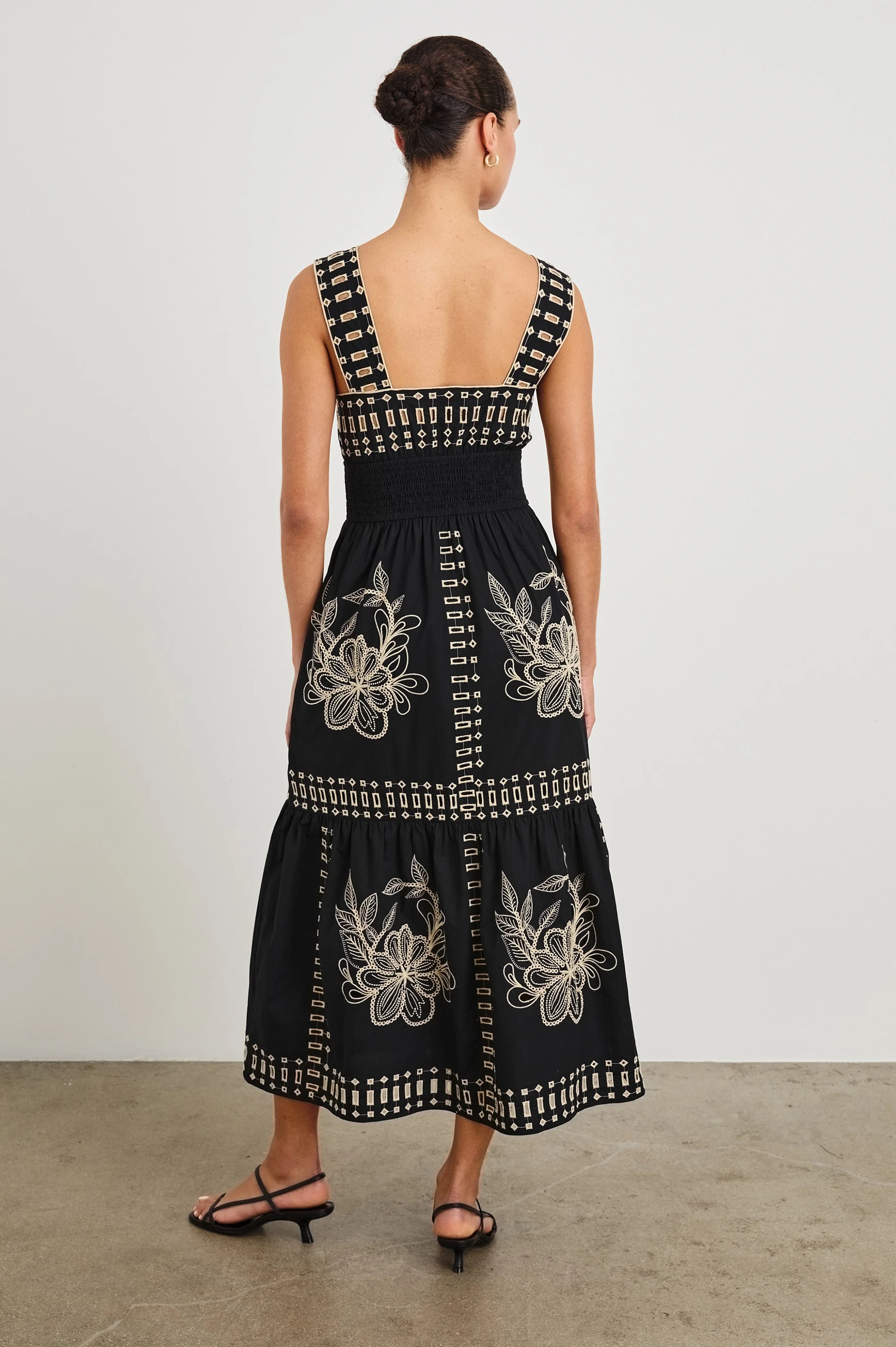 FAWN DRESS - BLACK TAN EMBROIDERY - Image 4