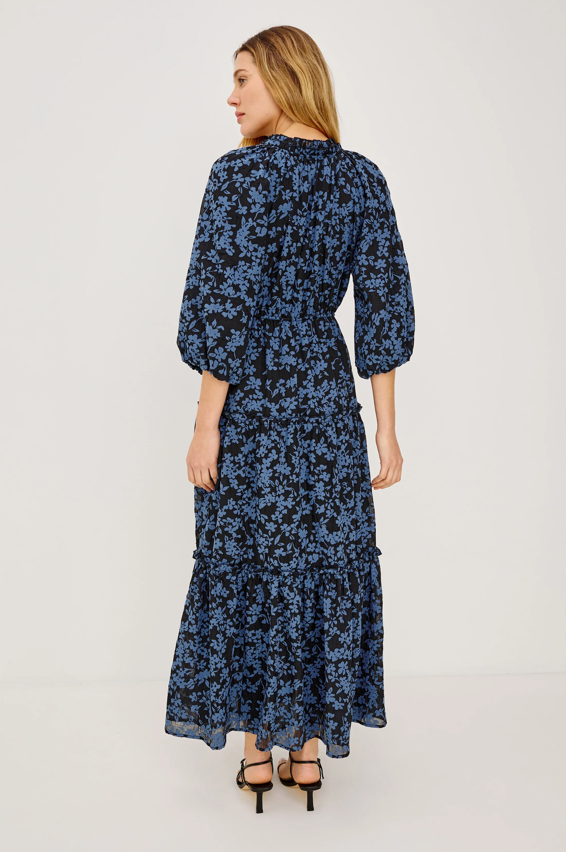 FELICIA DRESS - MIDNIGHT SILHOUETTE FLORAL - Image 5