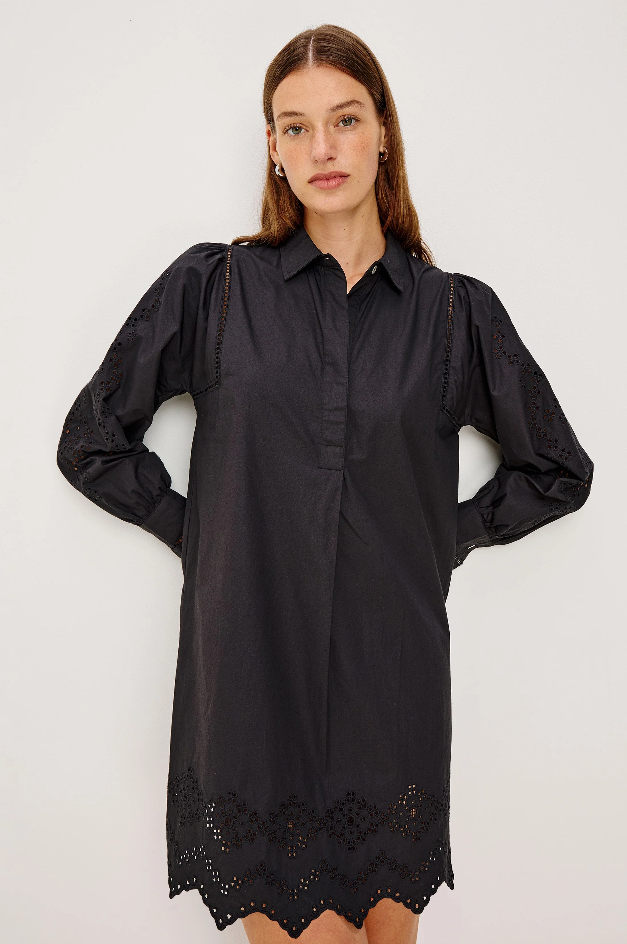 FERNANDA DRESS - BLACK EYELET