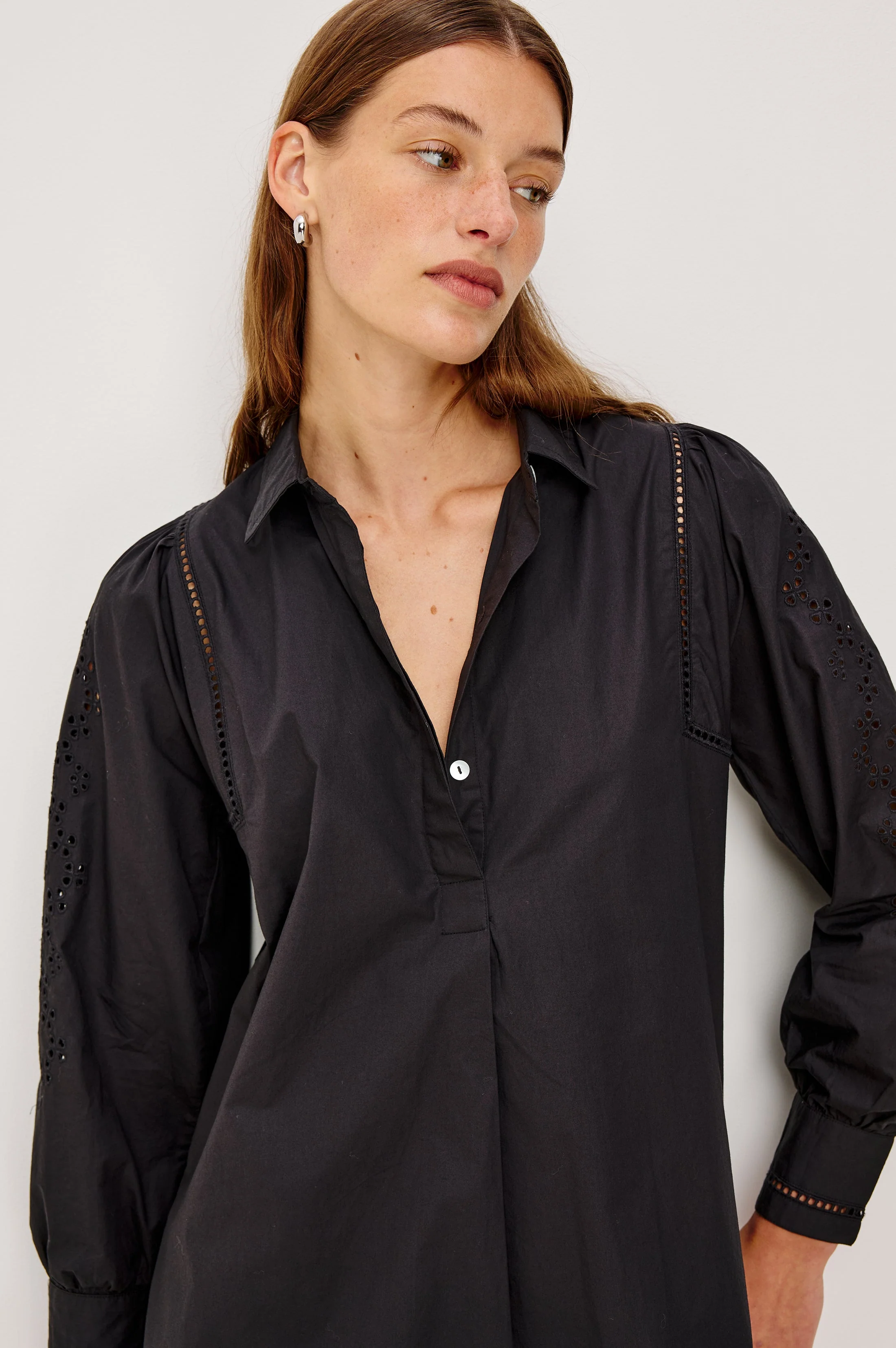 FERNANDA DRESS - BLACK EYELET - Image 2