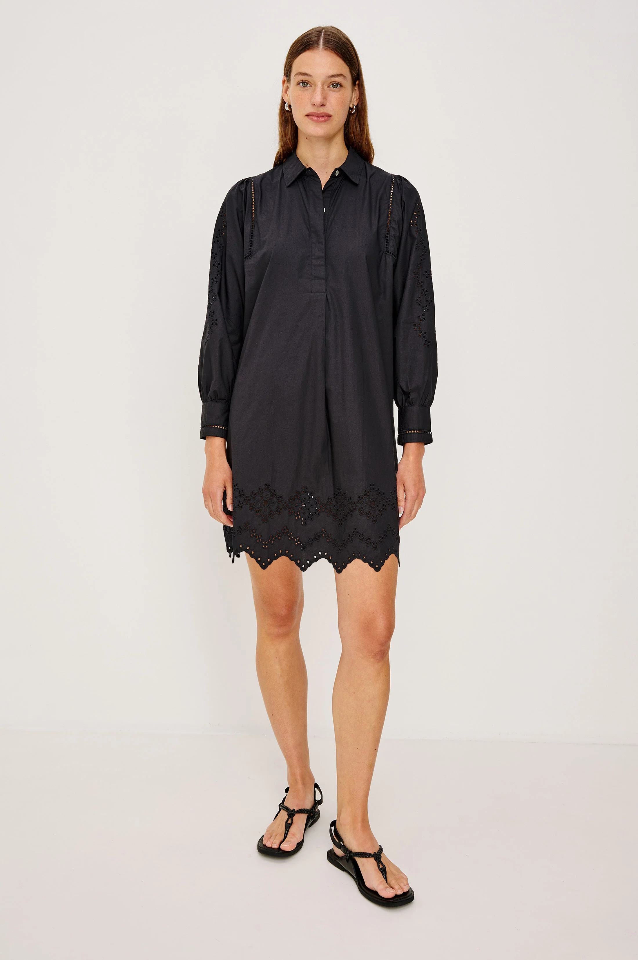 FERNANDA DRESS - BLACK EYELET - Image 3