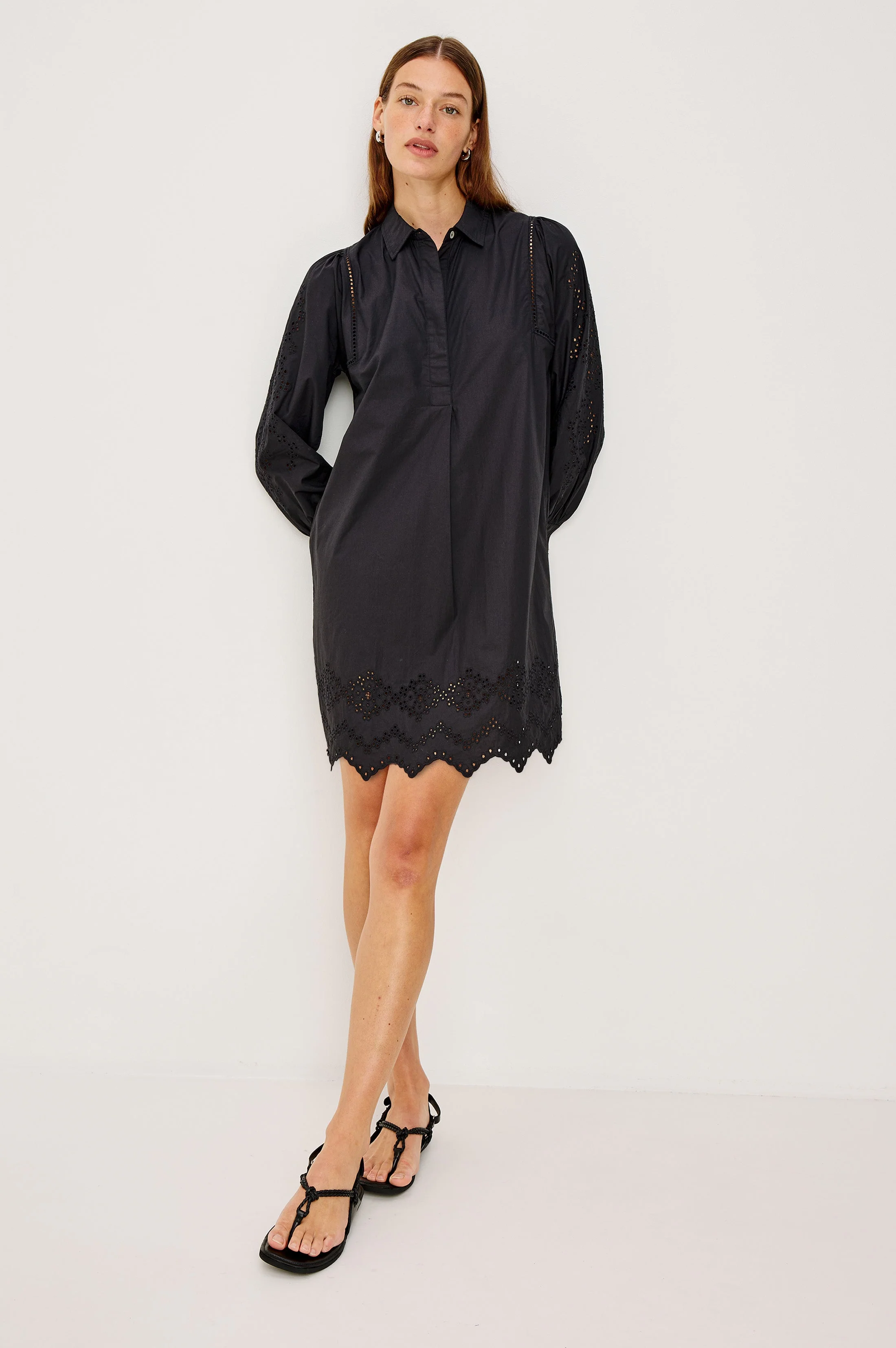 FERNANDA DRESS - BLACK EYELET - Image 4