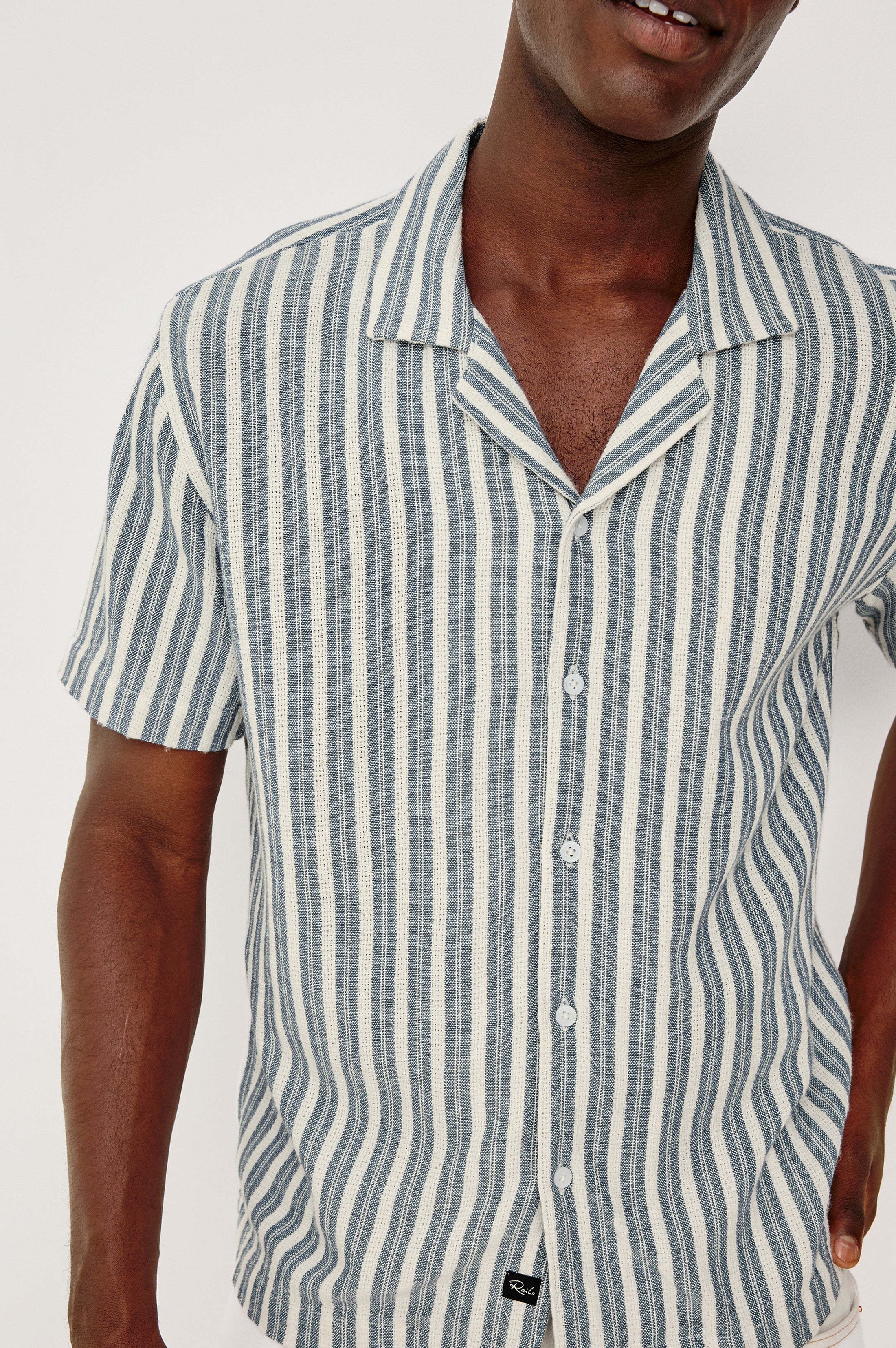 FIELDER SHIRT - MARINE WHITE STRIPE - Image 2
