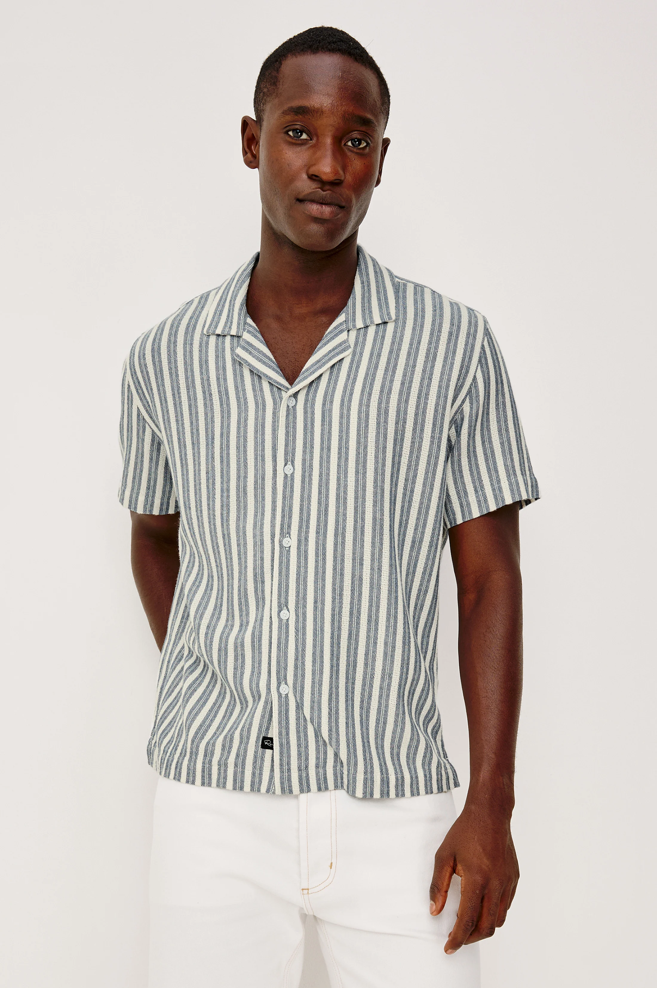 FIELDER SHIRT - MARINE WHITE STRIPE - Image 4