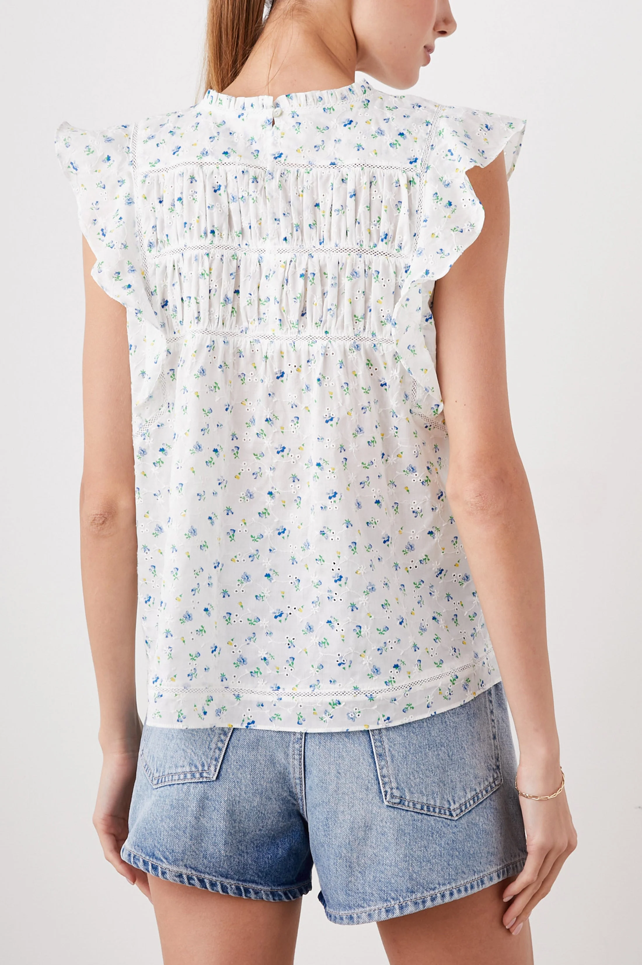 FILOMENA TOP - BLUEBELL EYELET - Image 5