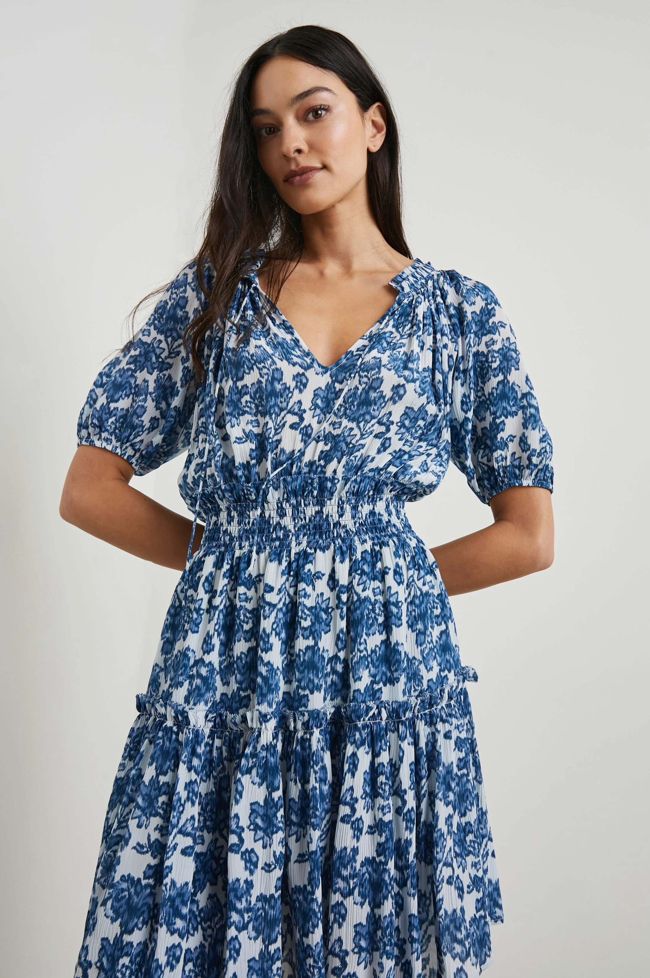 FIORELLA DRESS - CHAMBRAY FLORAL - Image 4