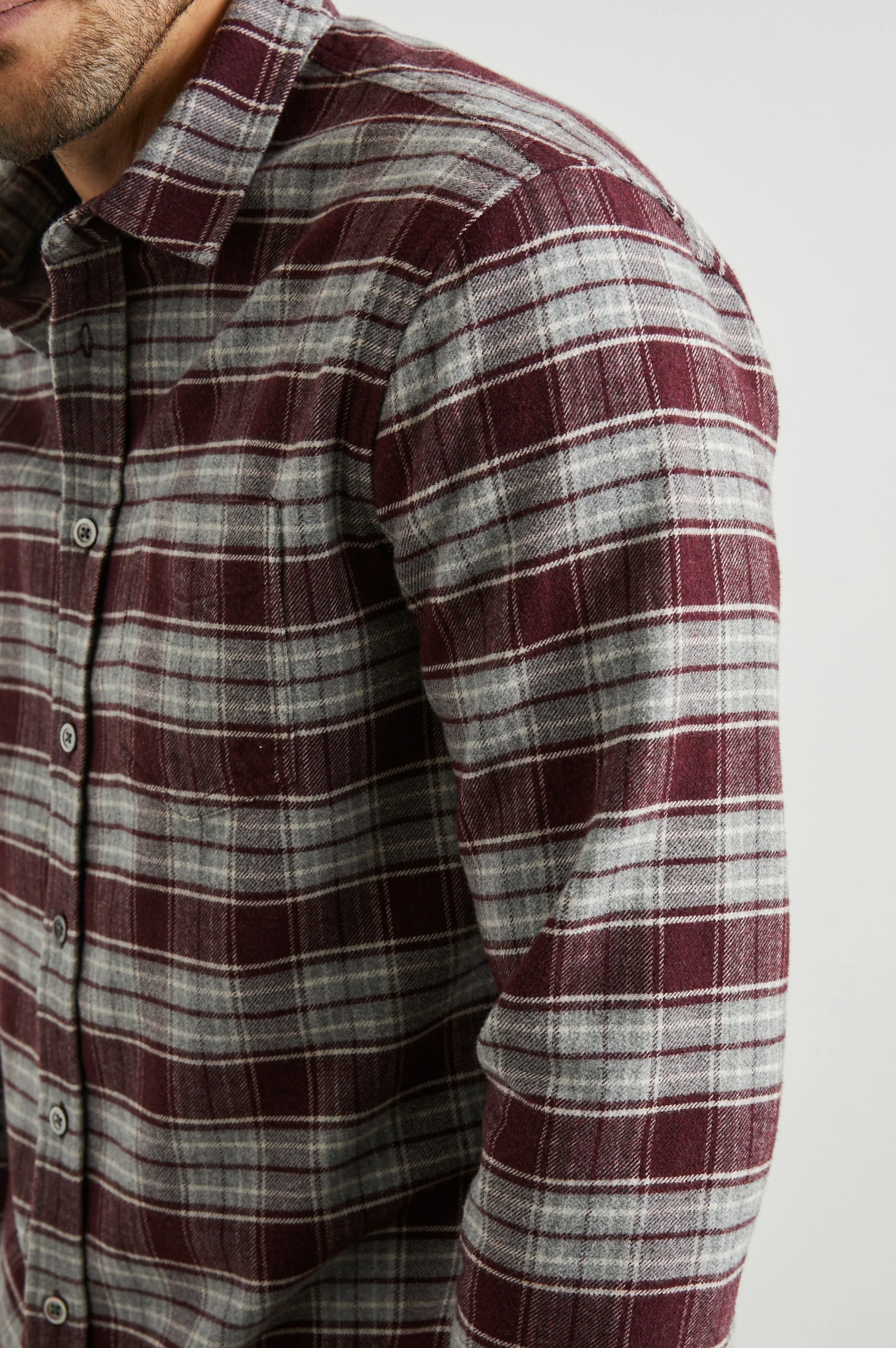 FORREST SHIRT - BLACK CHERRY GREY - Image 2