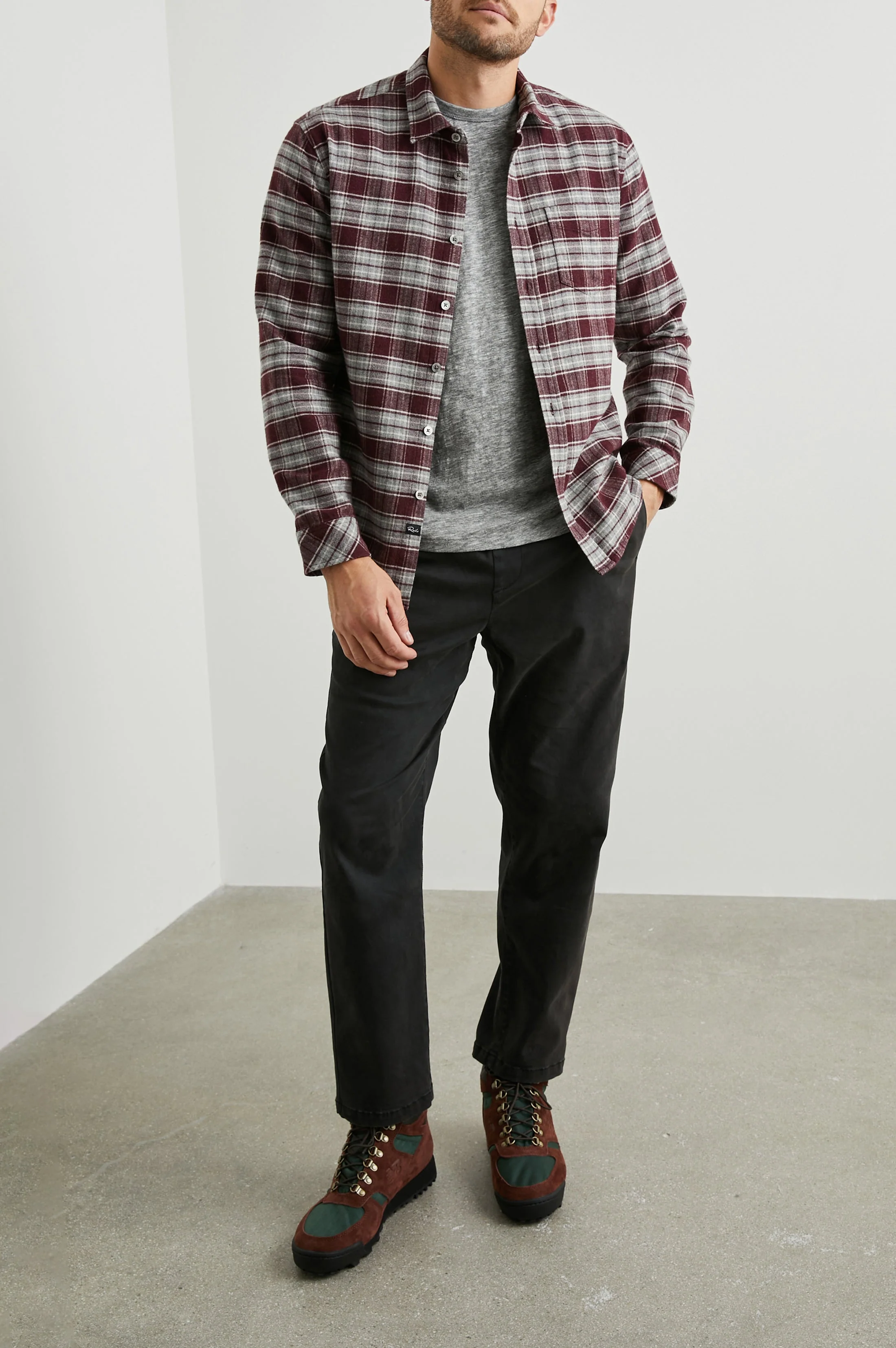 FORREST SHIRT - BLACK CHERRY GREY - Image 3