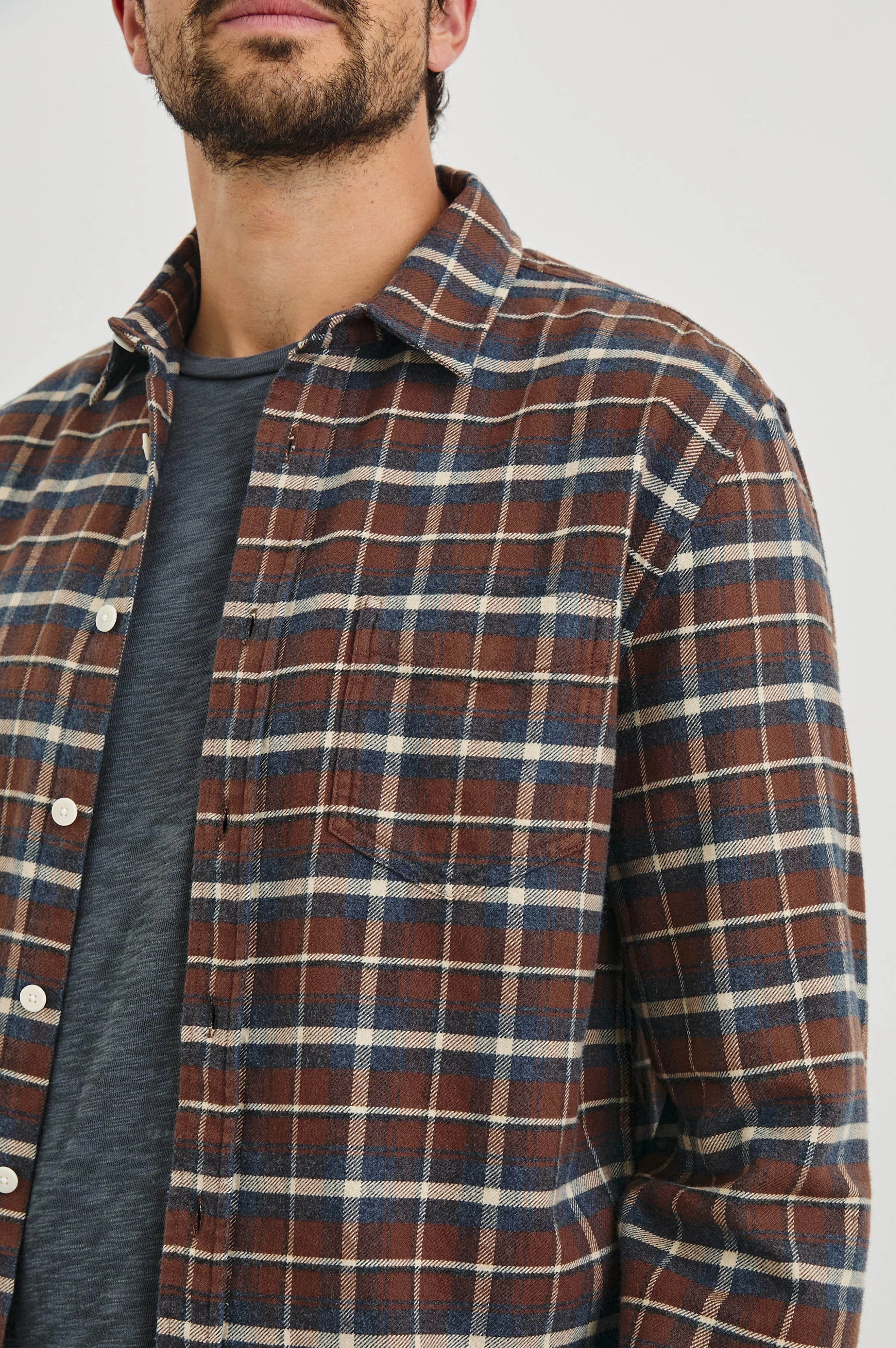 FORREST SHIRT - HICKORY BLUE MELANGE - Image 2