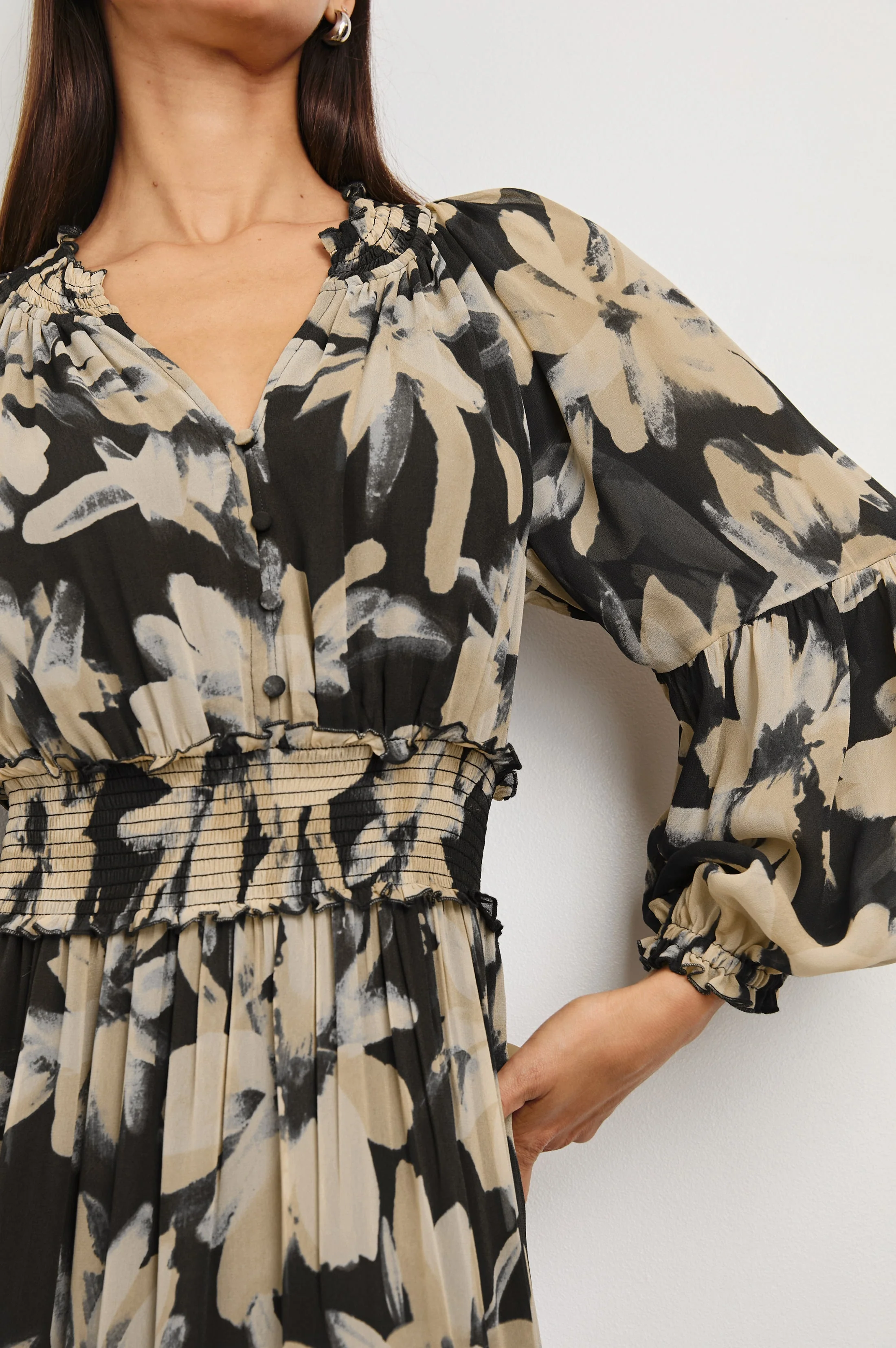 FREDERICA DRESS - CHARCOAL LILY - Image 2