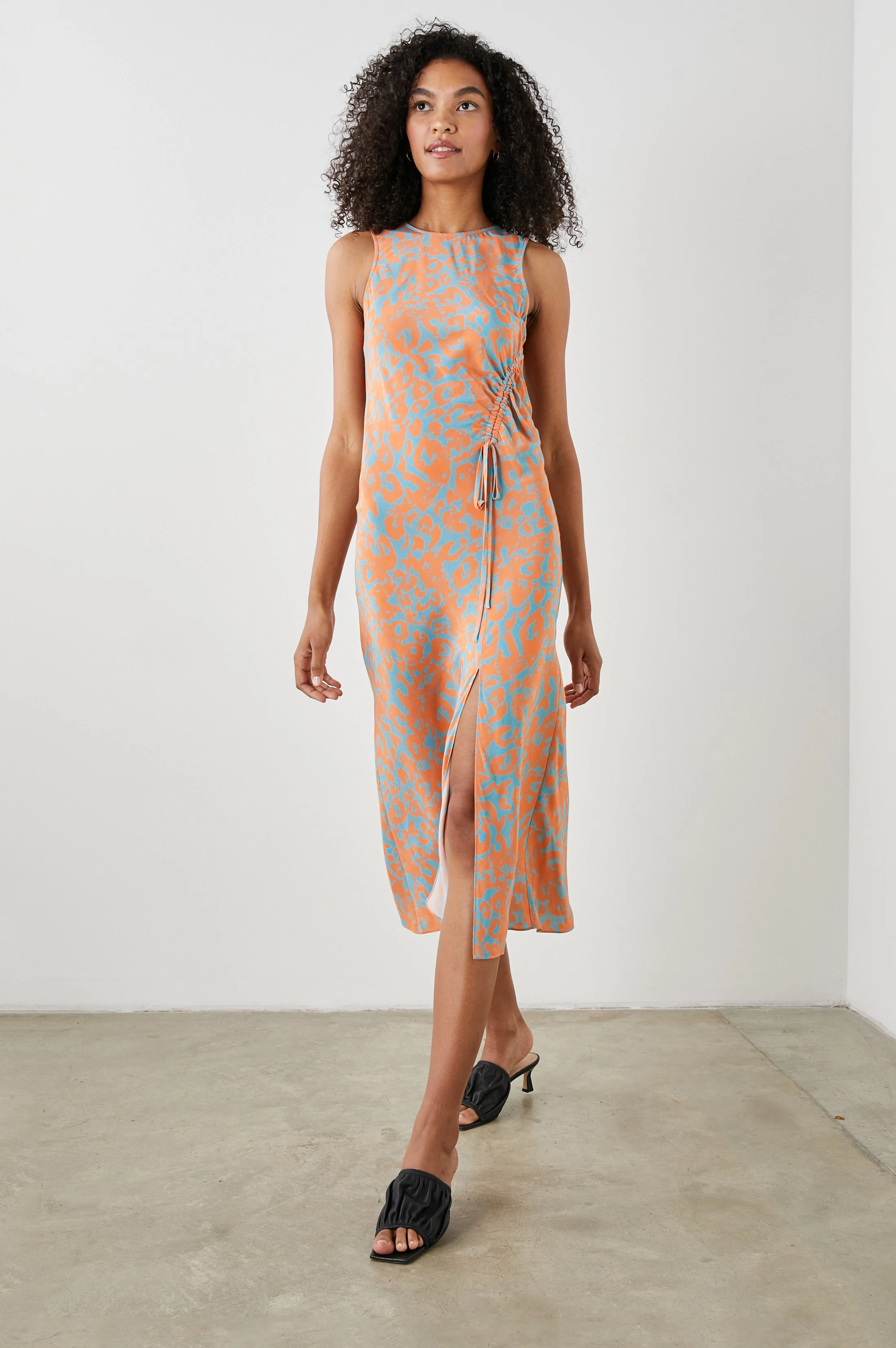 GABRIELLA DRESS - ORANGE DIFFUSED CHEETAH - Image 3