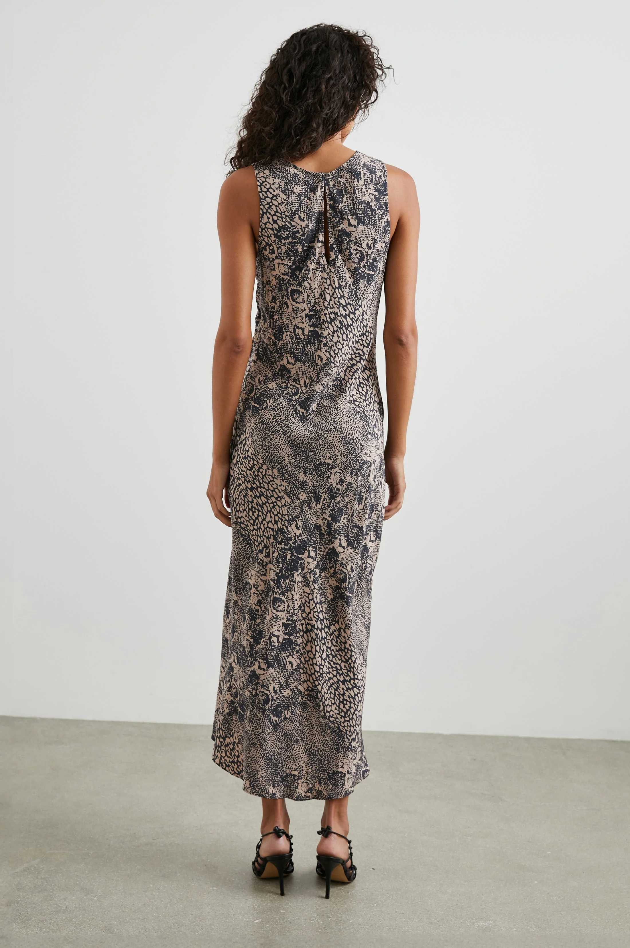 GABRIELLA DRESS - TAUPE MIXED ANIMAL - Image 5