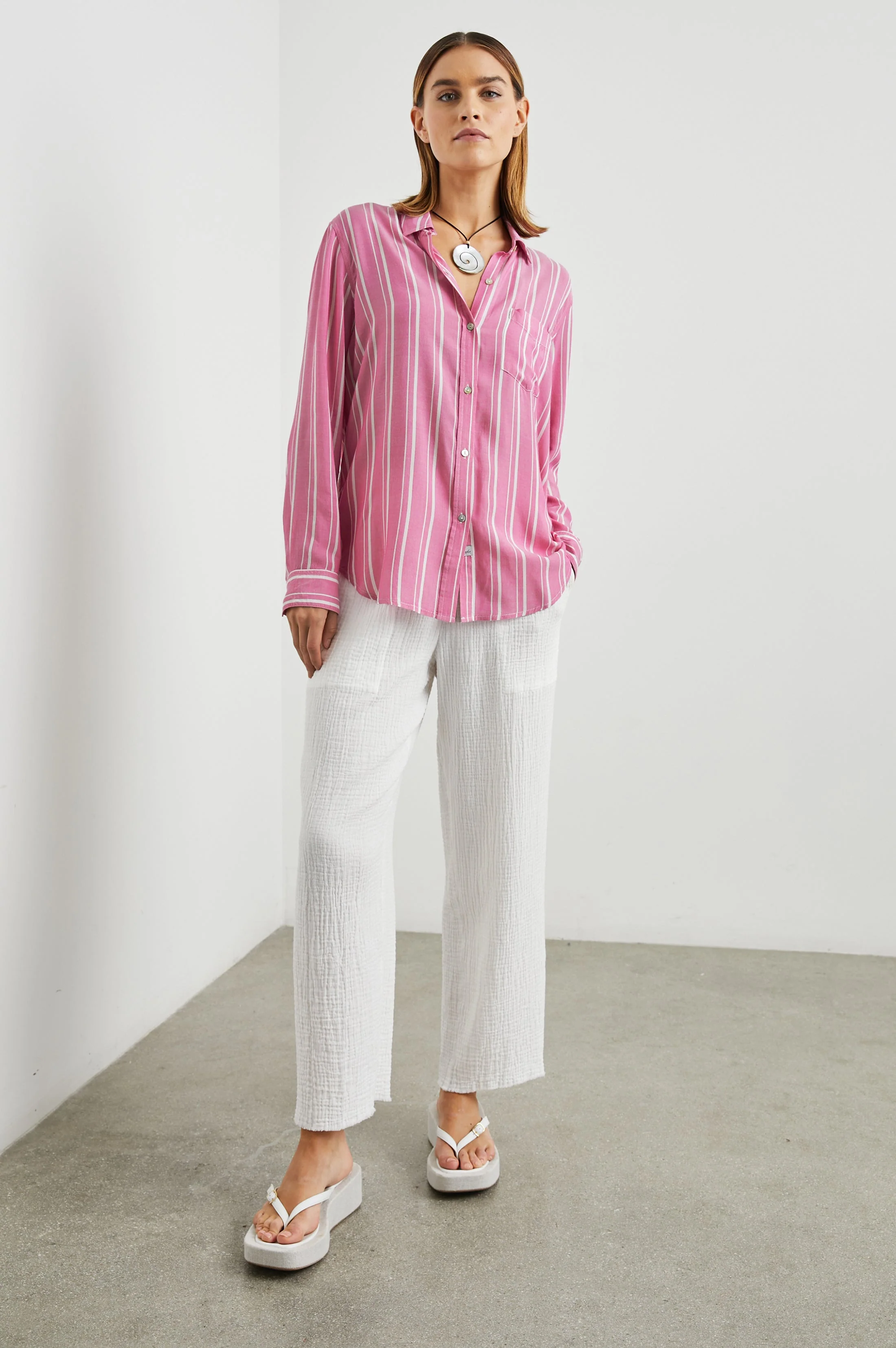 GAIA SHIRT - BERRY STRIPE - Image 3